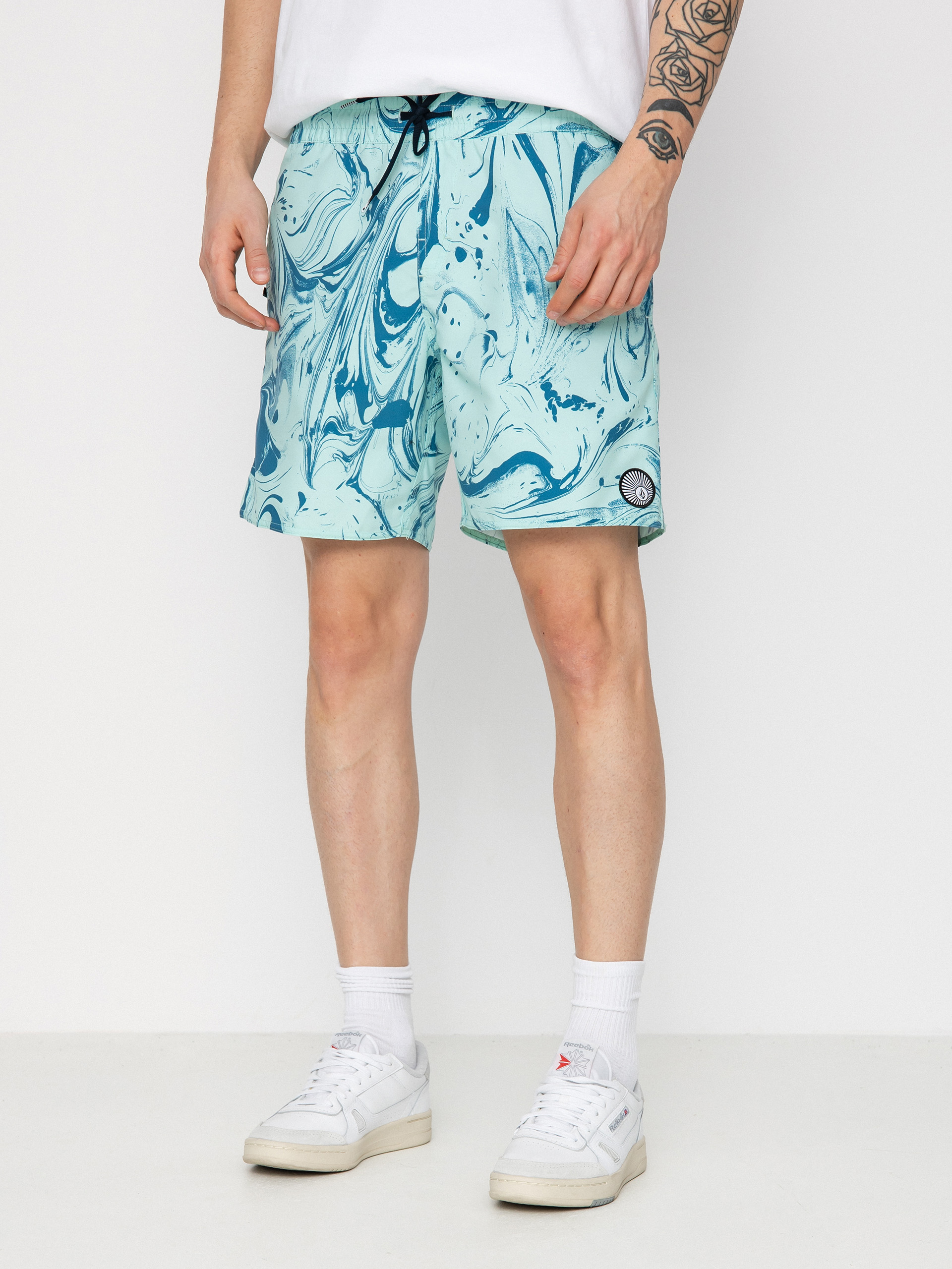 Szorty Volcom Center Print Trunk 17 (bottle green)