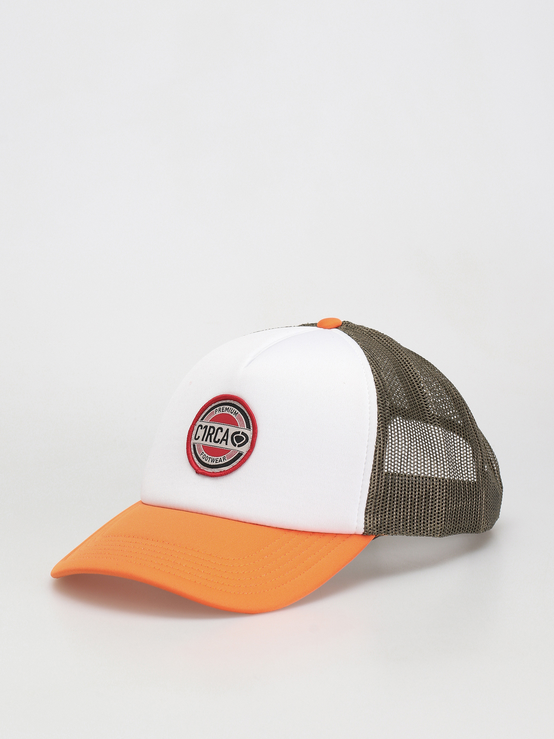 Czapka z daszkiem Circa Premium Trucker (white/orange/military)