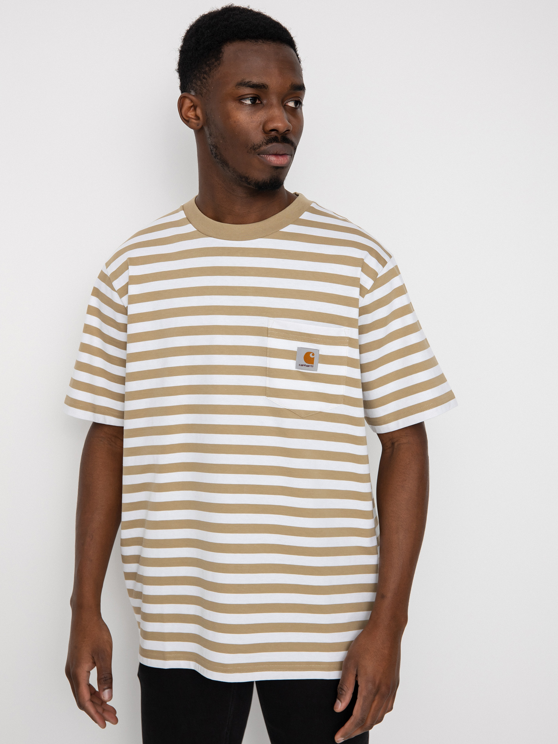 T-shirt Carhartt WIP Scotty Pocket (scotty stripe ammonite/white)