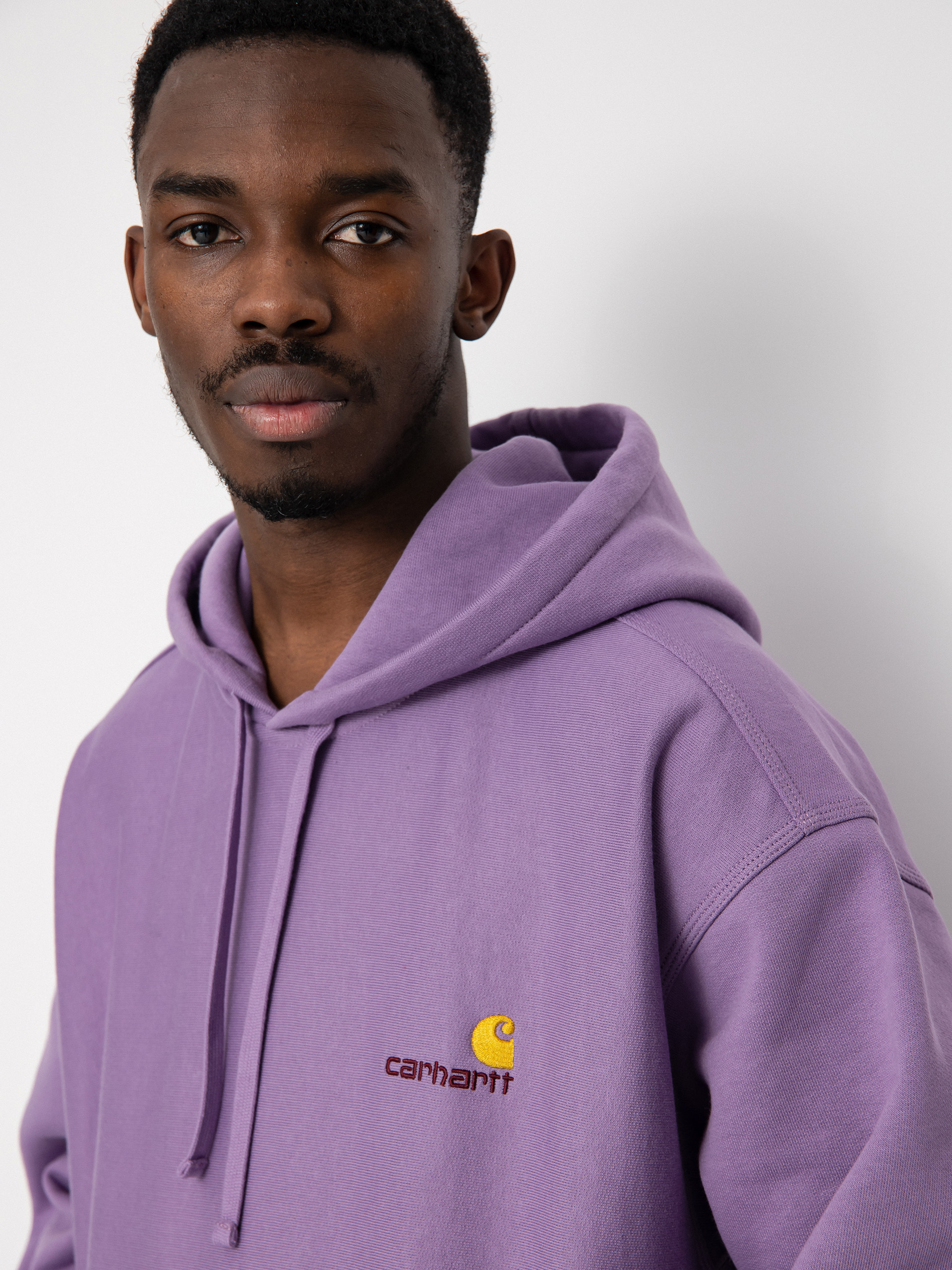 Bluza z kapturem Carhartt WIP American Script HD (violanda)