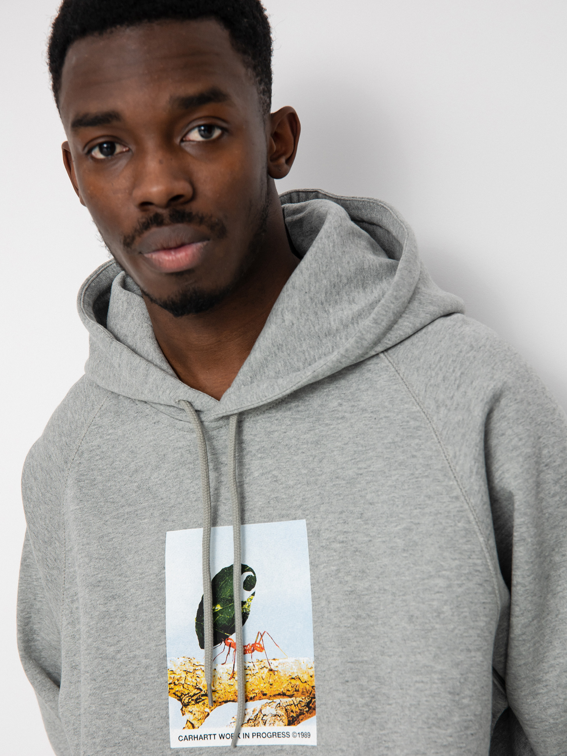 Bluza z kapturem Carhartt WIP Antleaf HD (grey heather)