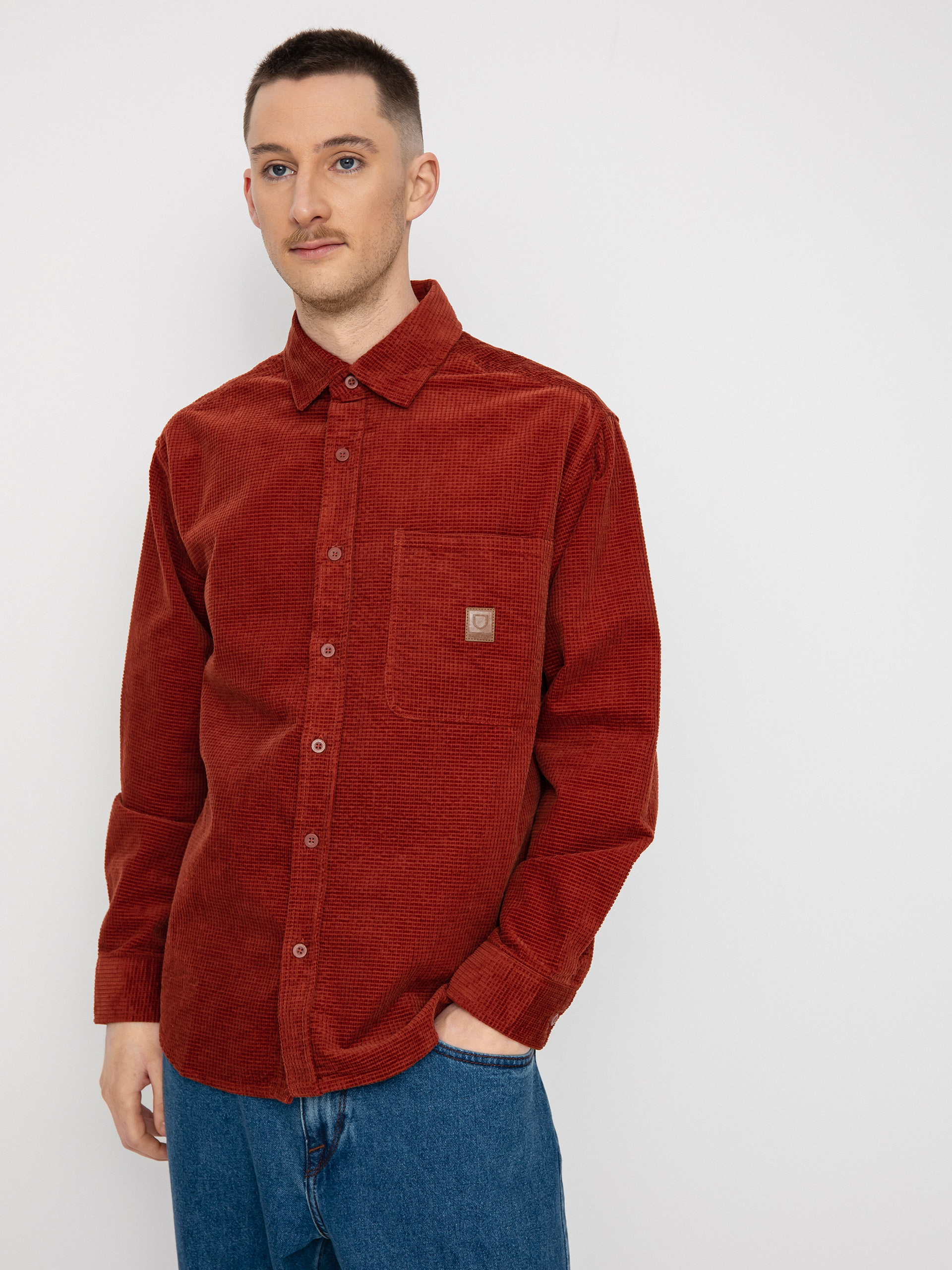 Koszula Brixton Porter Waffle Corduroy Ls (burnt henna)