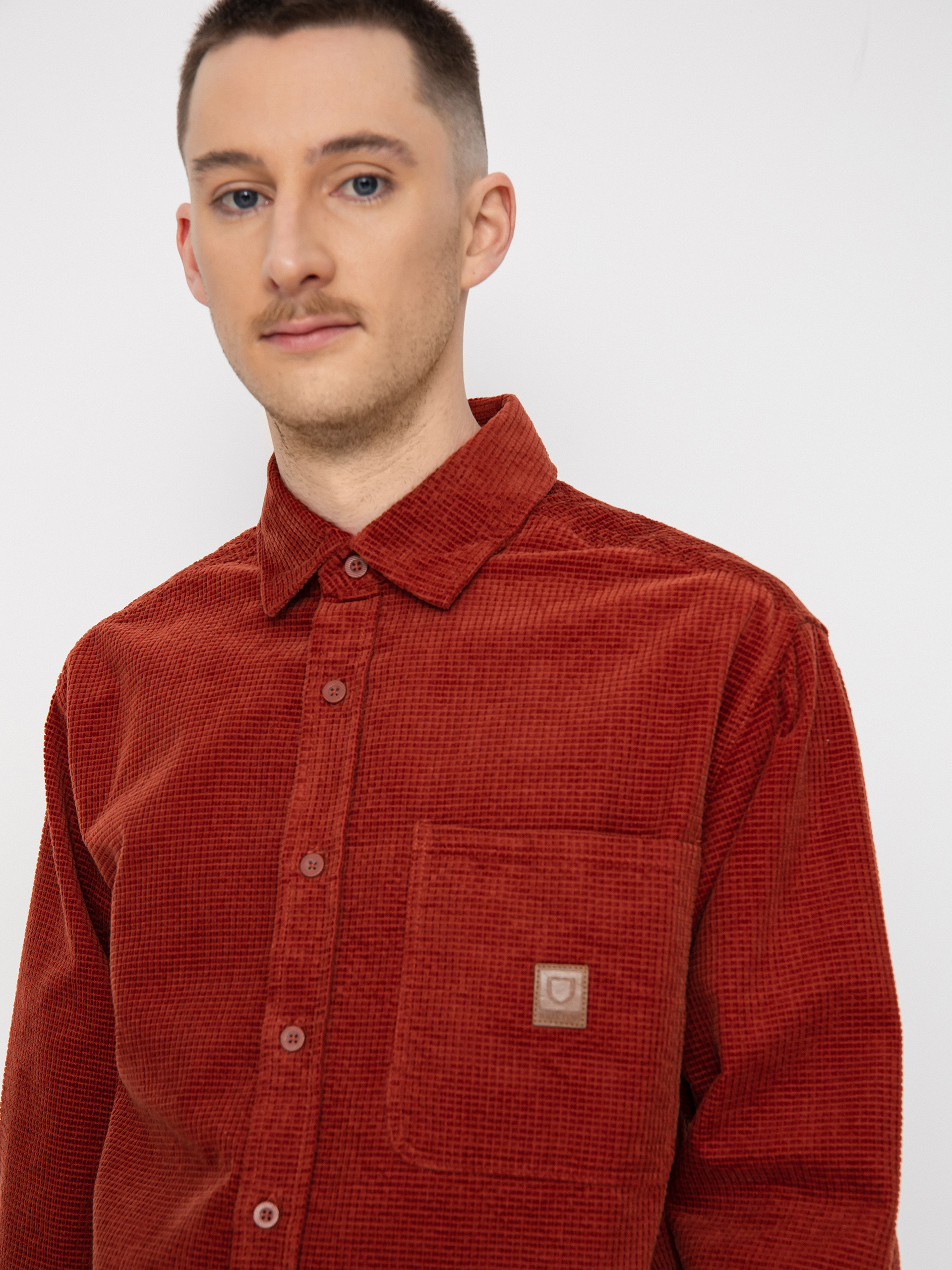Koszula Brixton Porter Waffle Corduroy Ls (burnt henna)