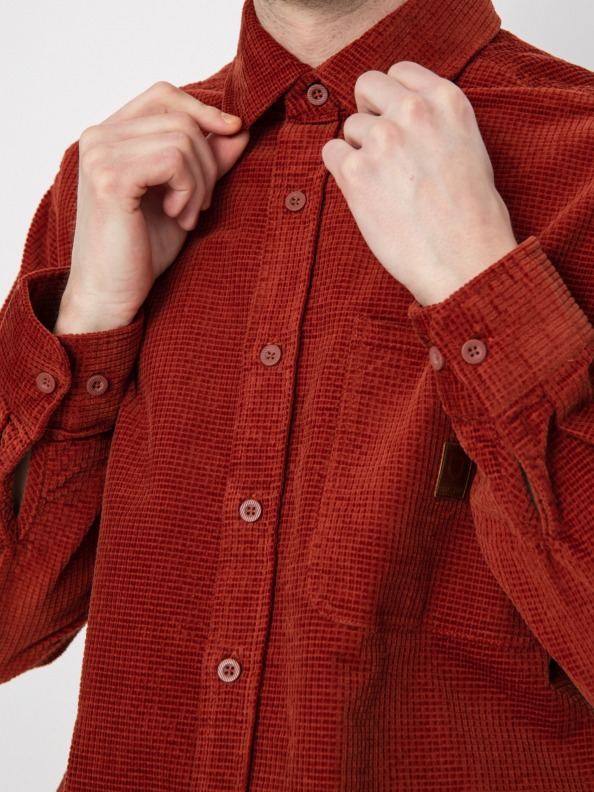 Koszula Brixton Porter Waffle Corduroy Ls (burnt henna)