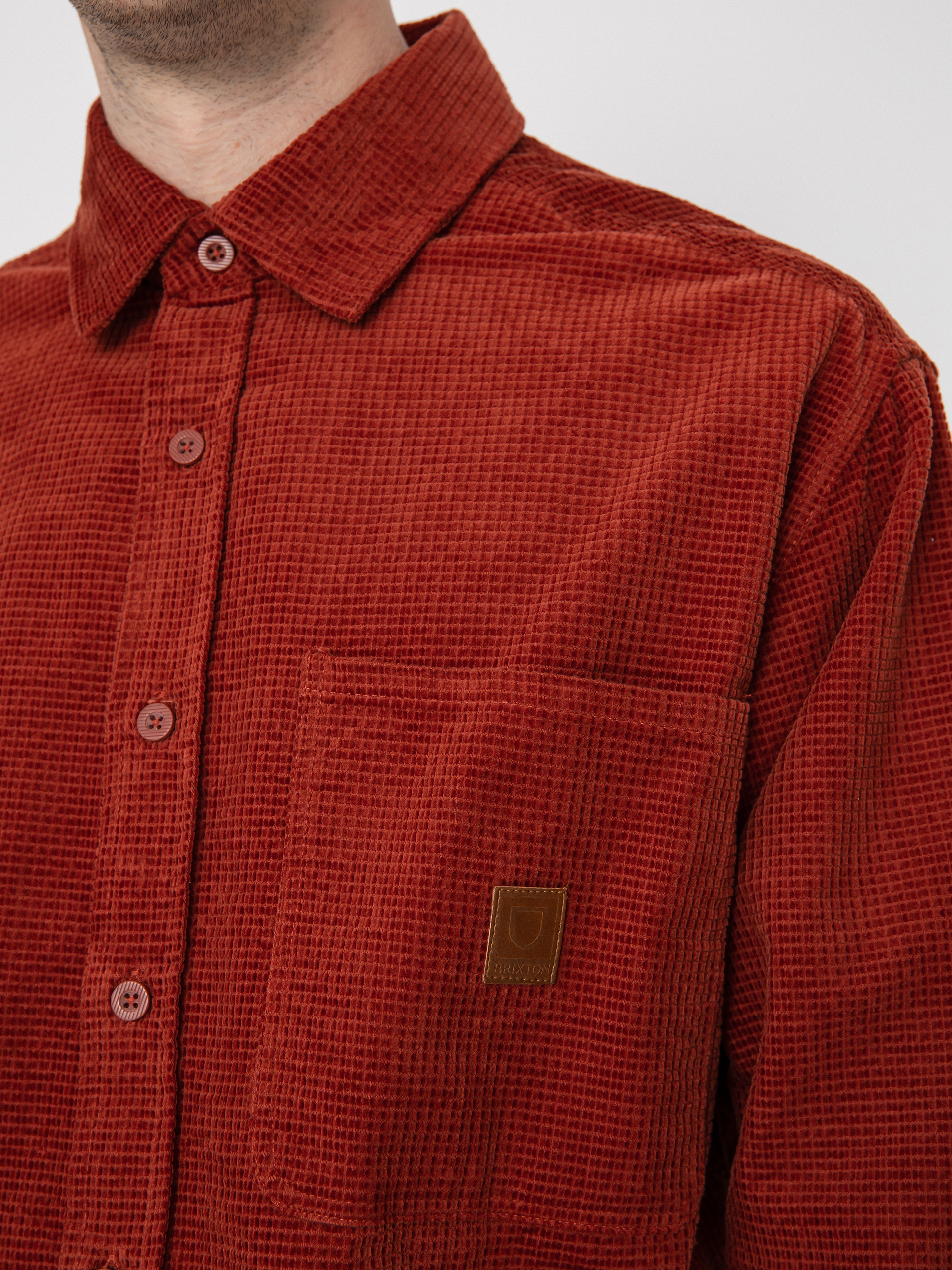 Koszula Brixton Porter Waffle Corduroy Ls (burnt henna)
