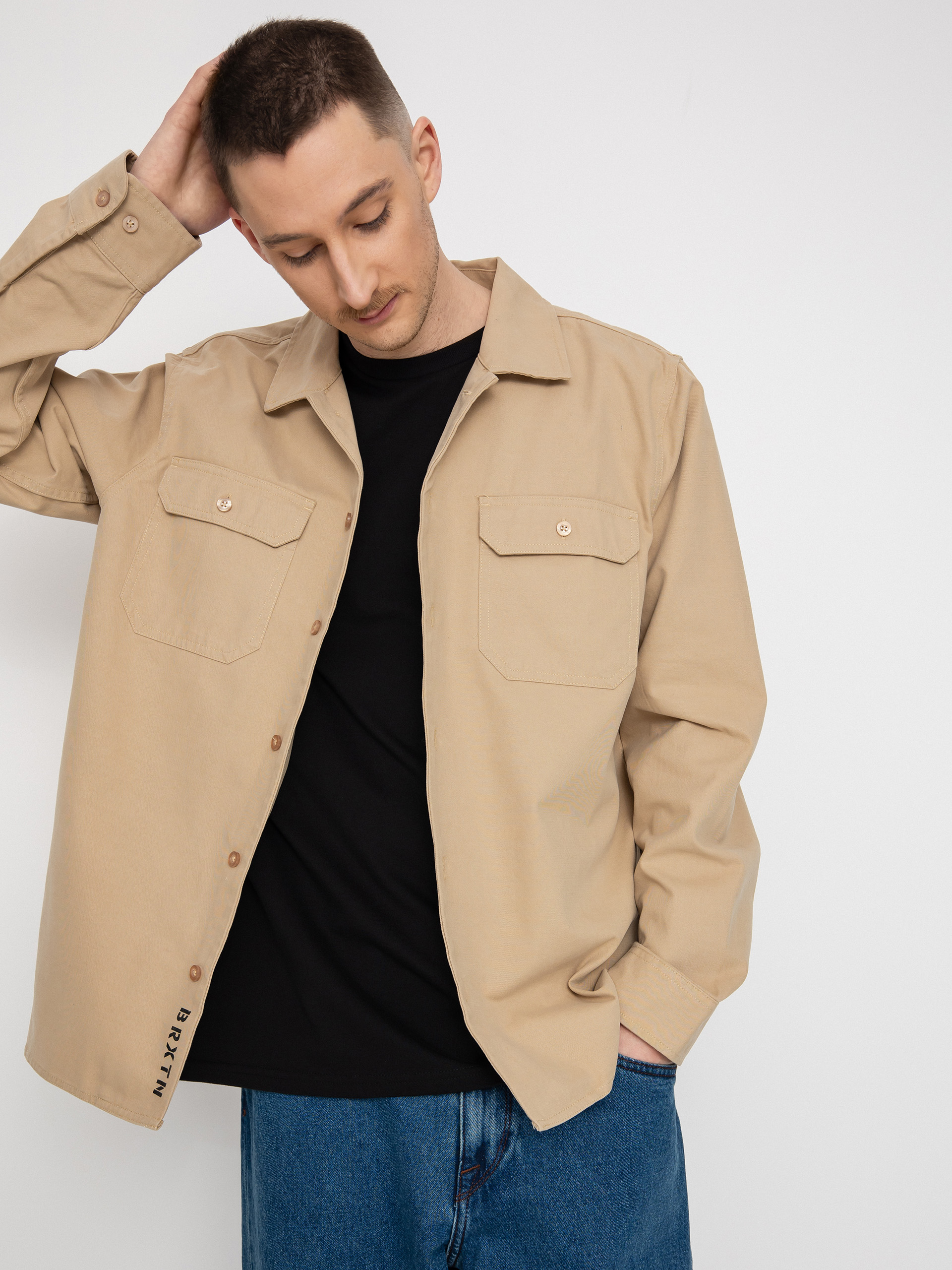 Koszula Brixton Bowery Surplus Overshirt Ls (sand)