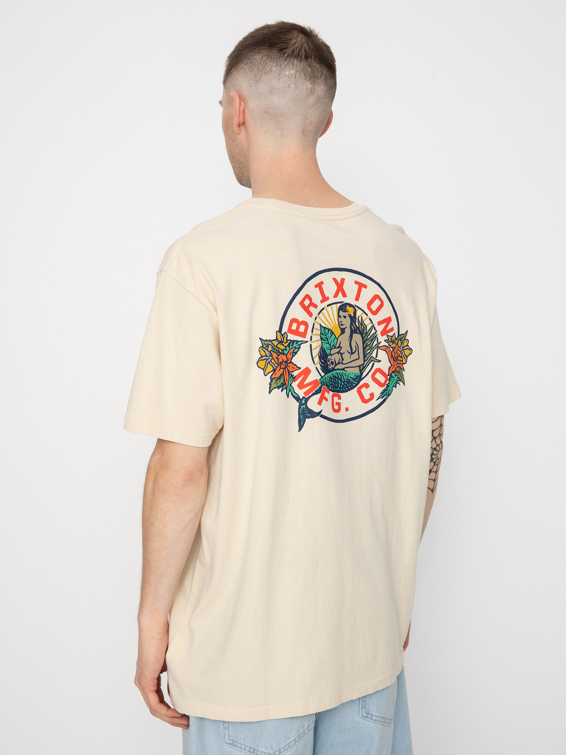 T-shirt Brixton Geneva (cream worn wash)