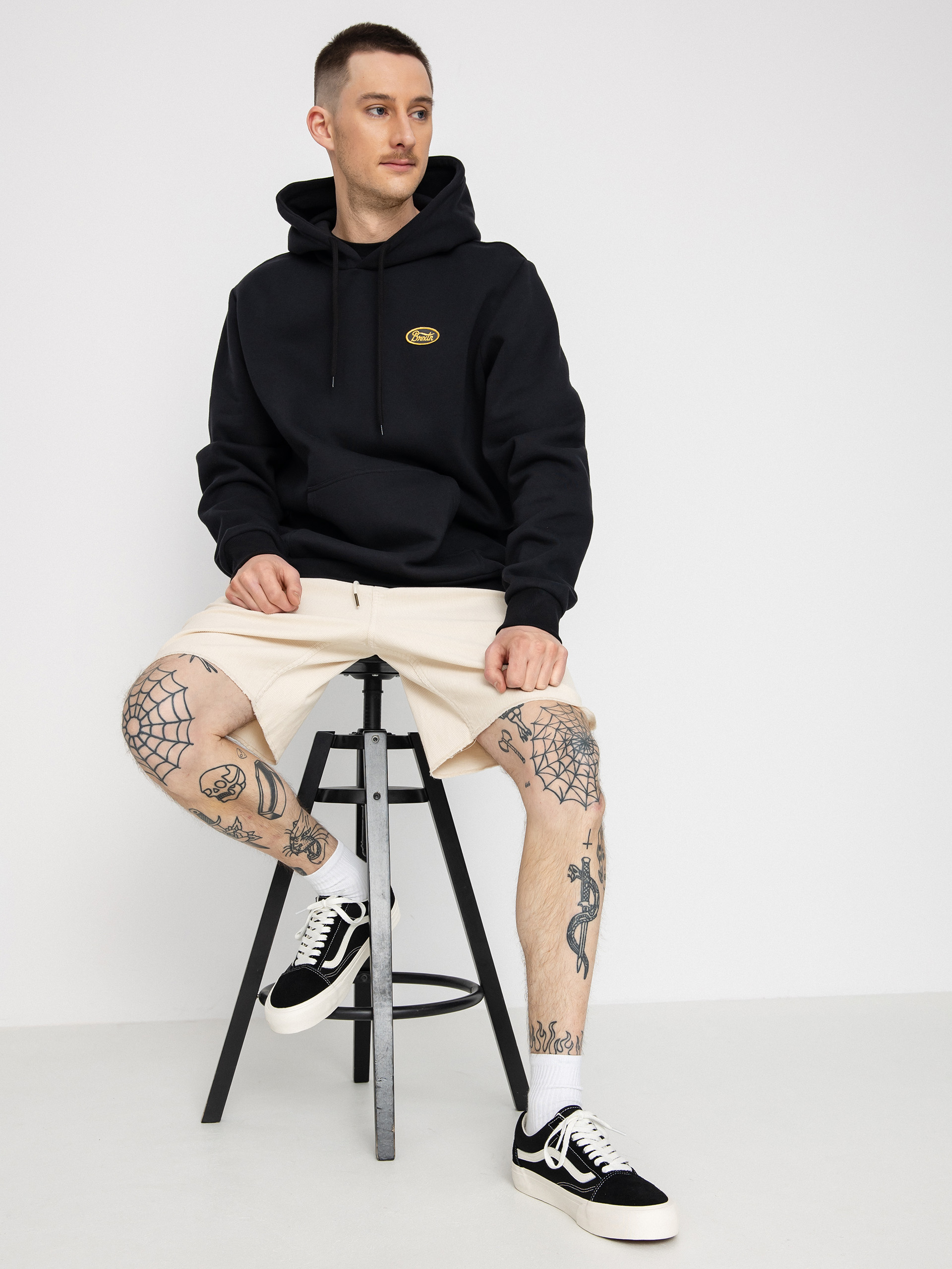 Bluza z kapturem Brixton Parsons Patch HD (black)