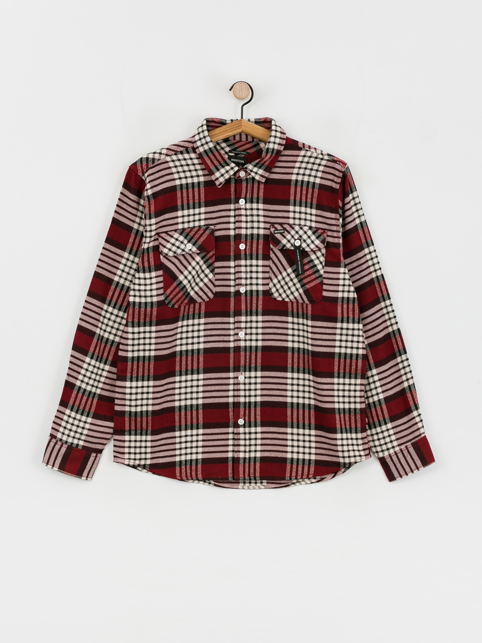 Koszula Brixton Bowery Flannel Ls (isalnd berry/whitecap/black)