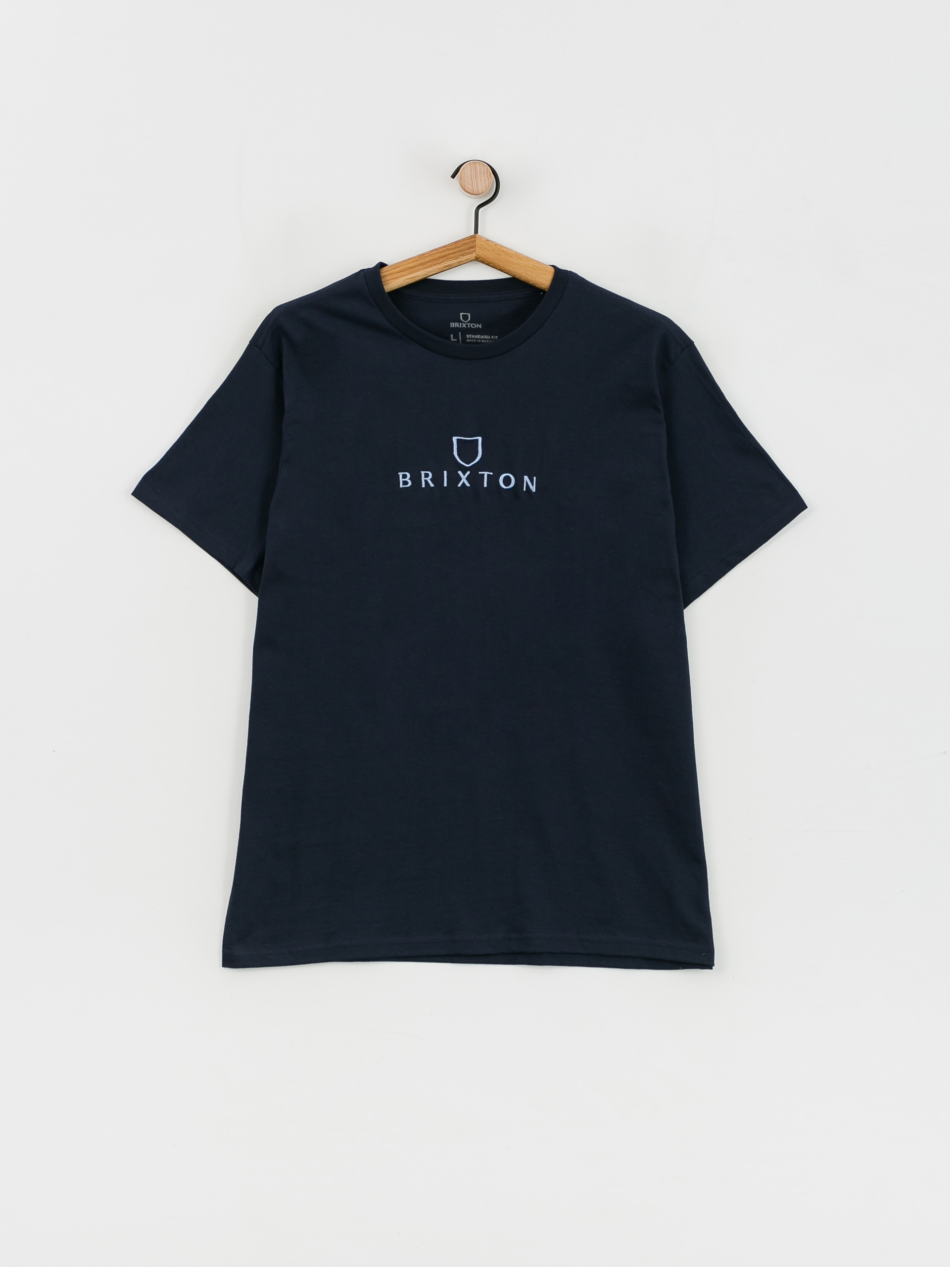 T-shirt Brixton Alpha Thread (washed navy/pacific blue)