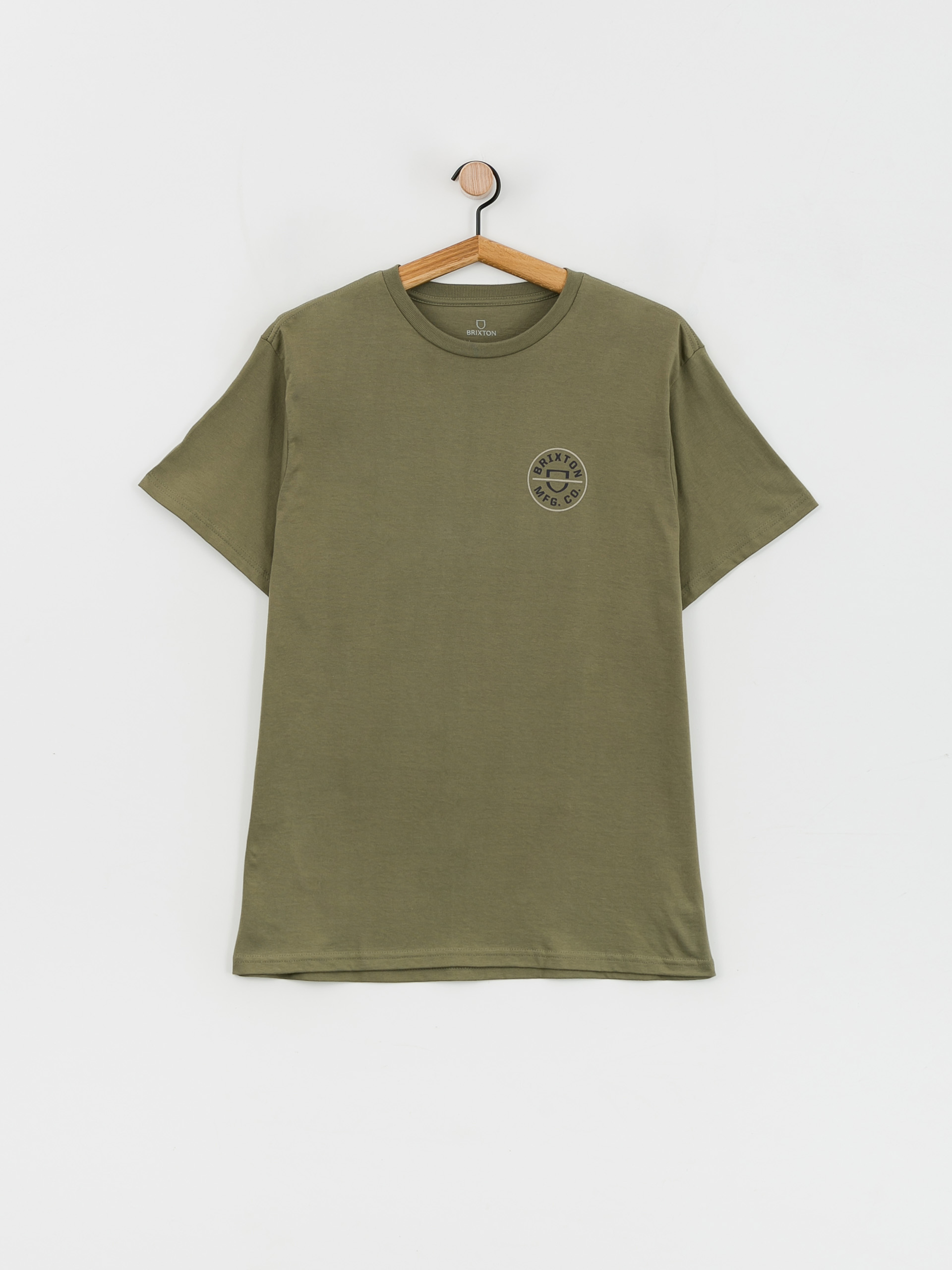 T-shirt Brixton Crest II (olive surplus/washed navy/sand)