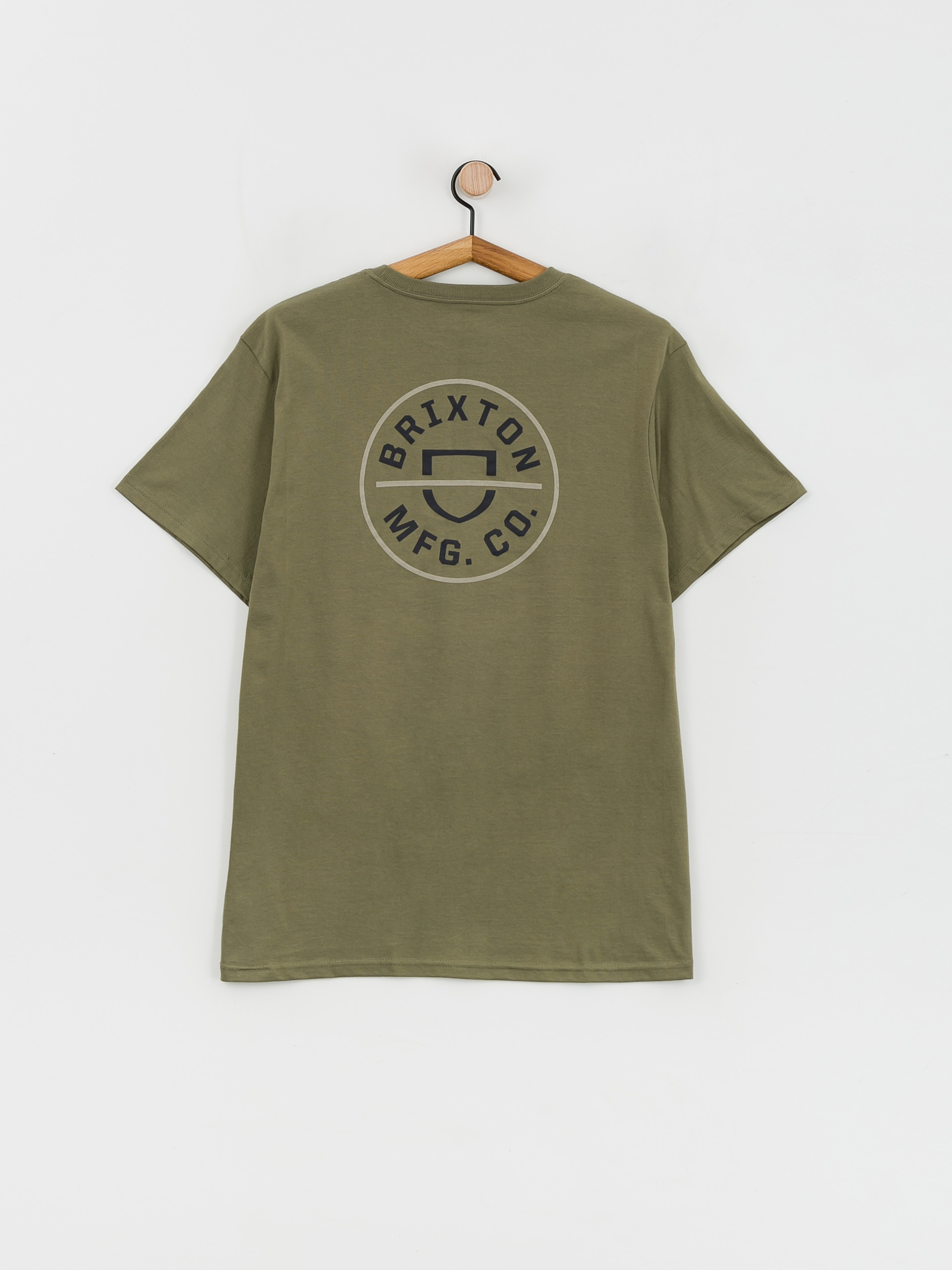 T-shirt Brixton Crest II (olive surplus/washed navy/sand)