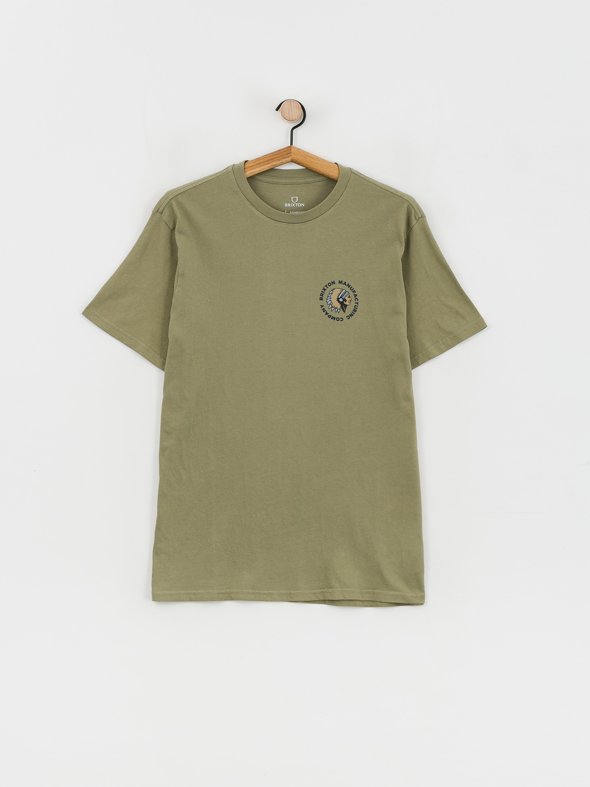 T-shirt Brixton Rival Stamp (olive surplus/dusty blue garme)