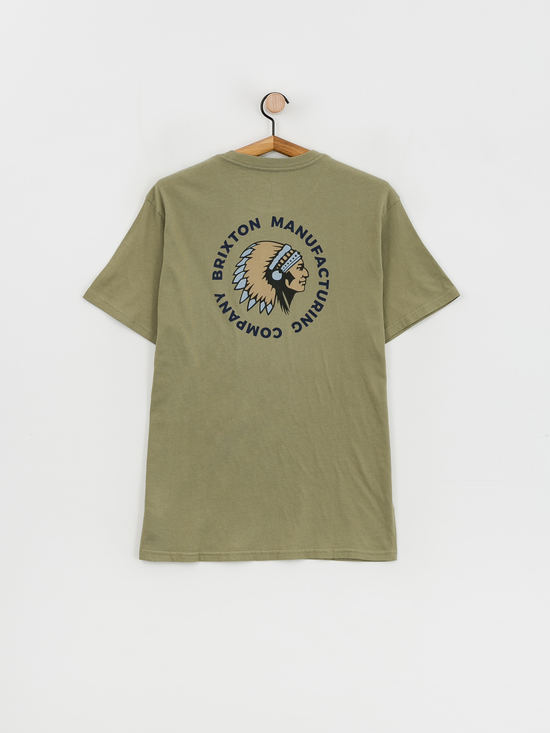 T-shirt Brixton Rival Stamp (olive surplus/dusty blue garme)