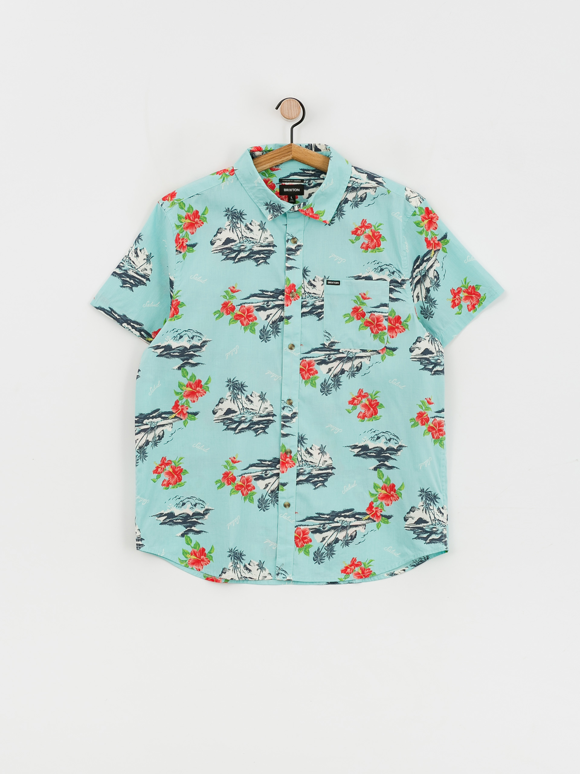 Koszula Brixton Charter Print (canal blue/paradise)