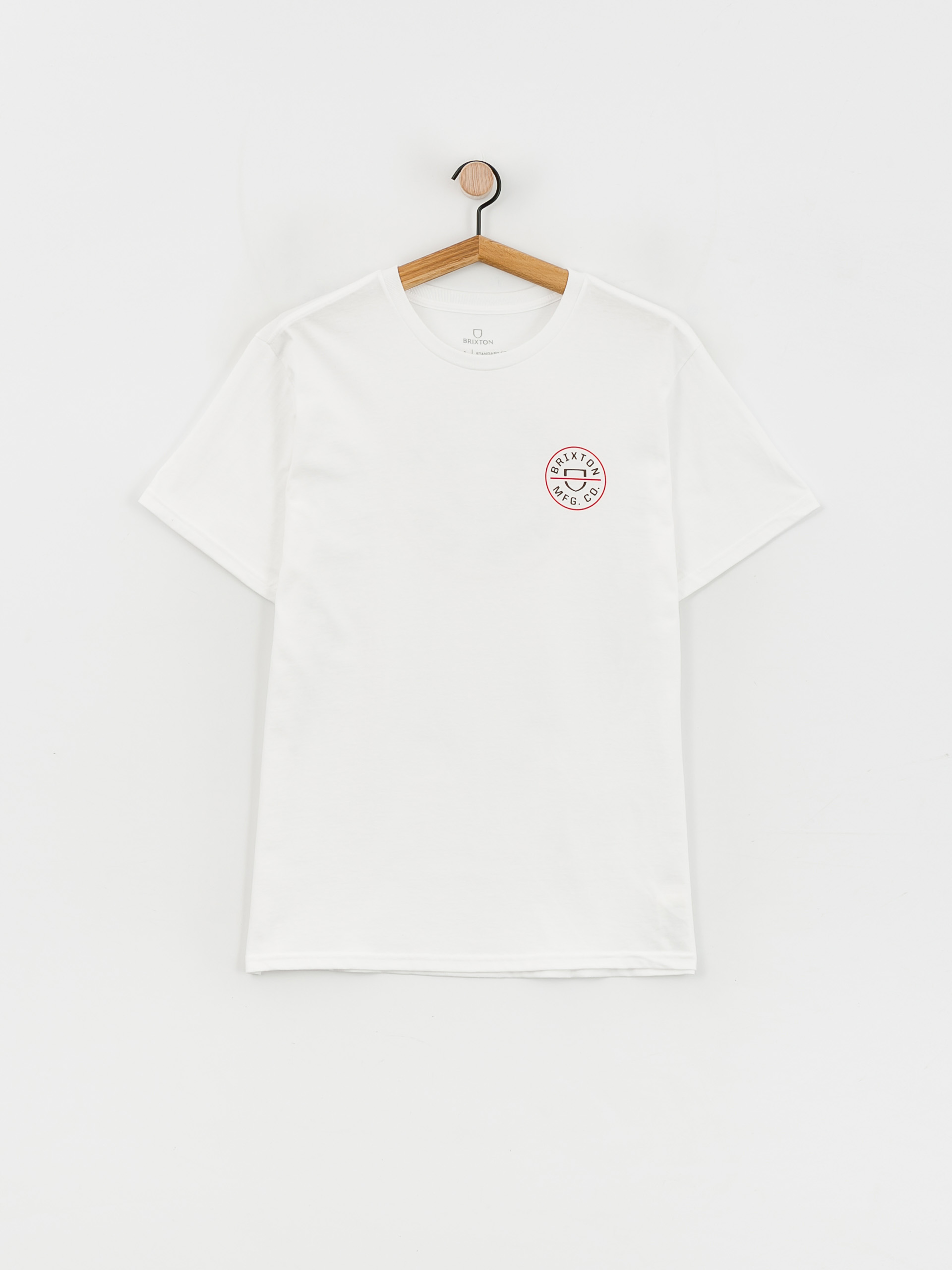 T-shirt Brixton Crest II (white/aloha red/dark earth)