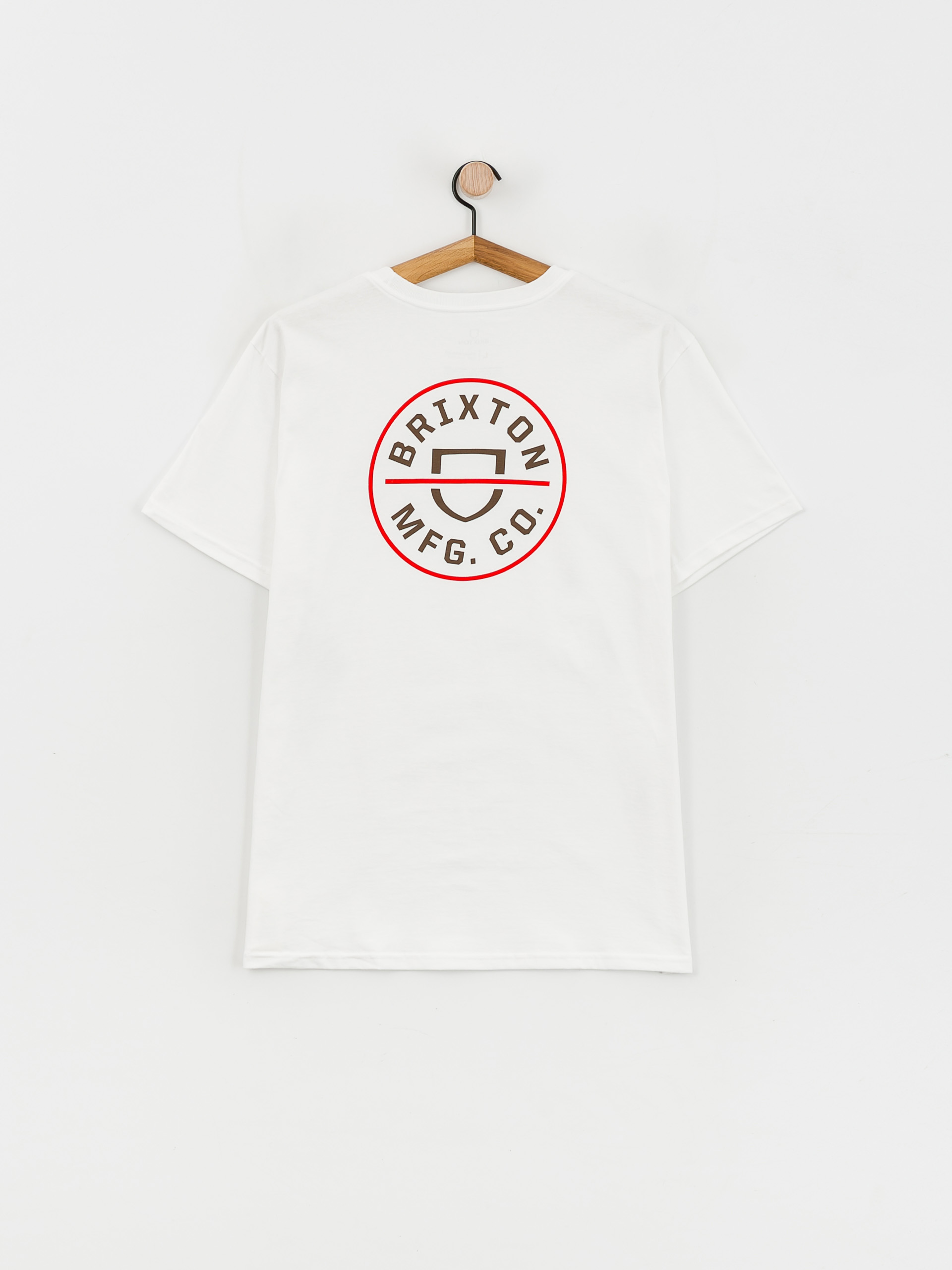 T-shirt Brixton Crest II (white/aloha red/dark earth)