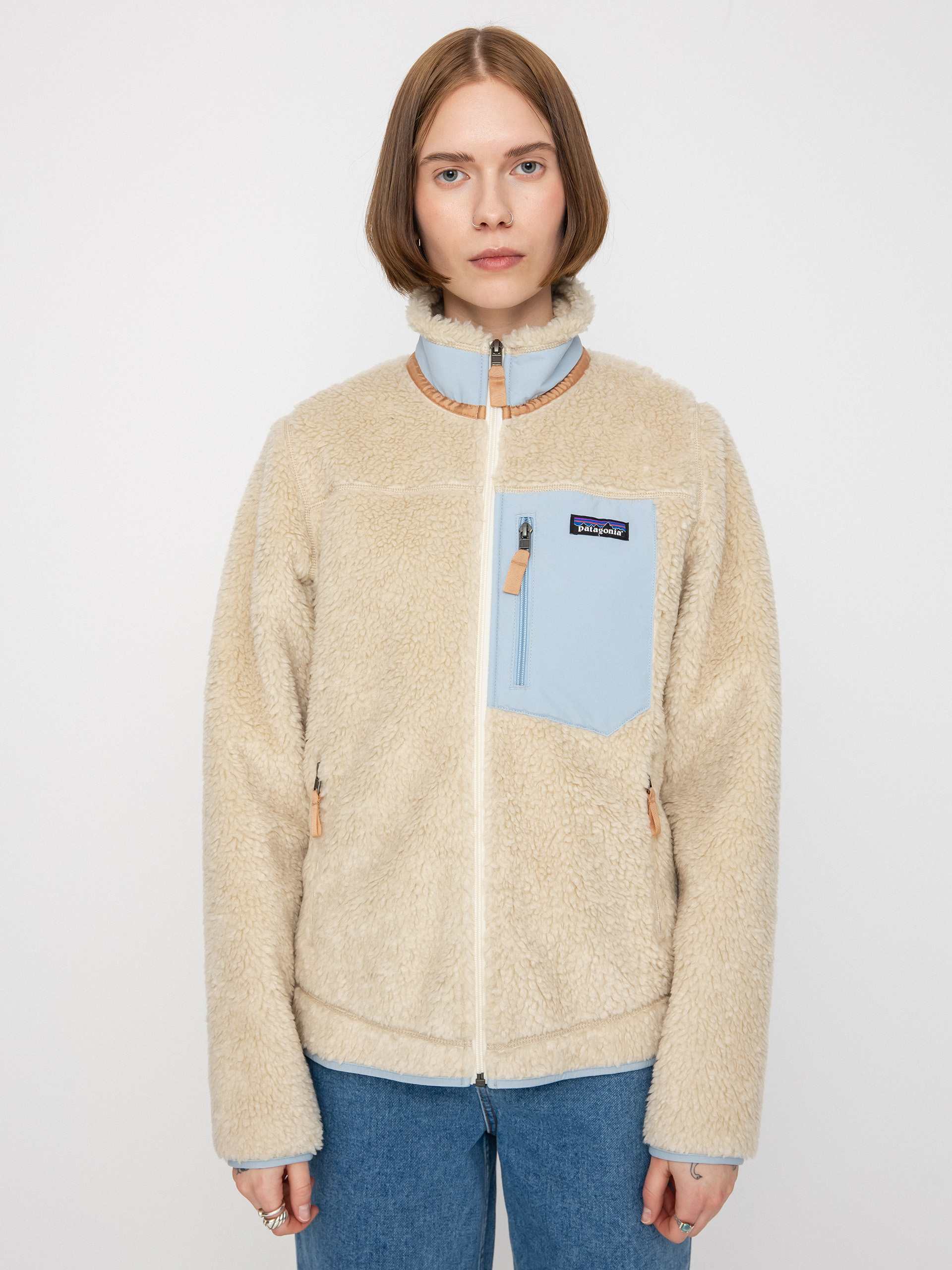 Kurtka Patagonia Classic Retro X Wmn (dark natural w/lago blue)