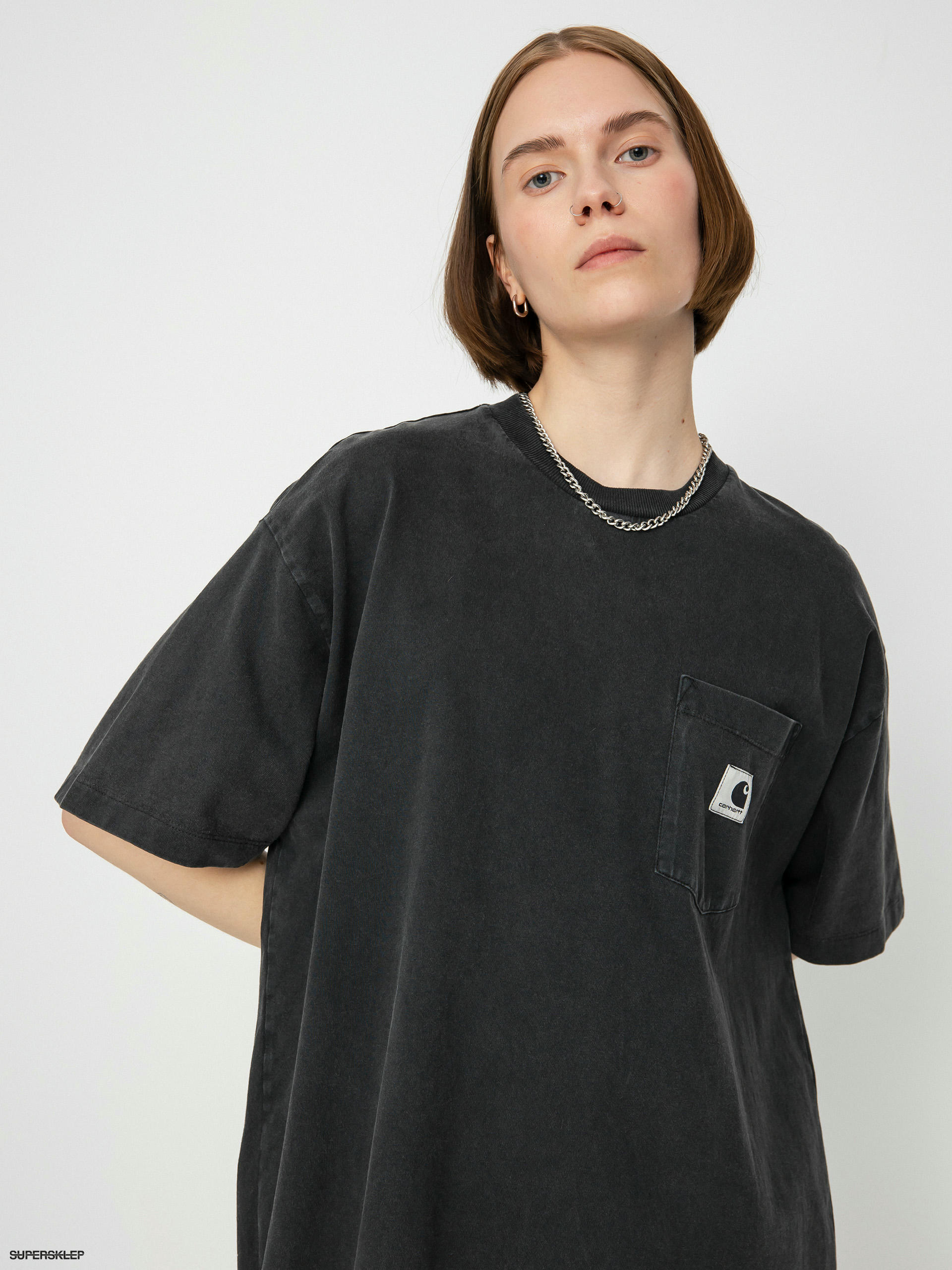 T-Shirt Crop-Top Carhartt WIP Script Femme Noir I027559-8990