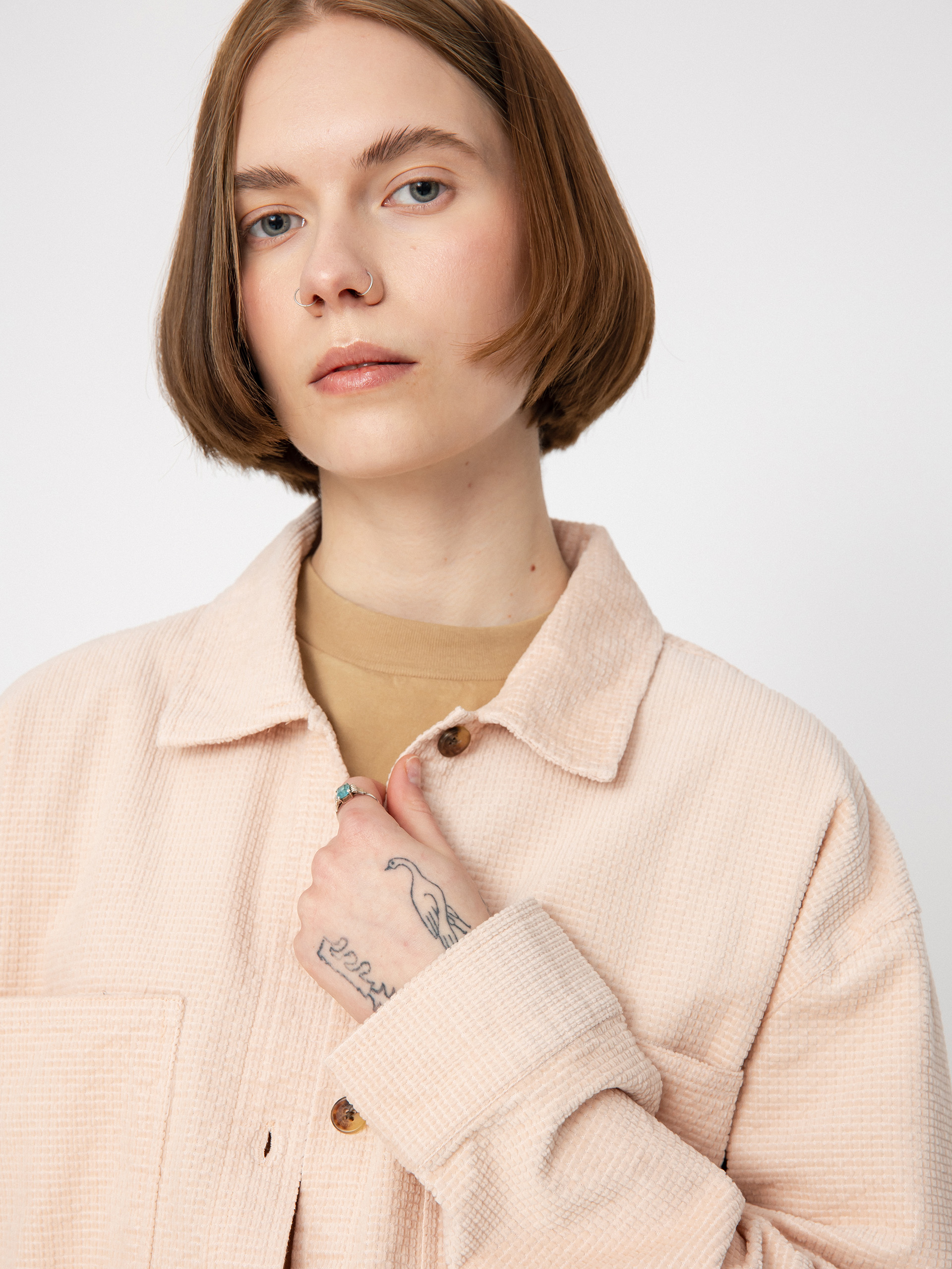 Koszula Brixton Dundee Corduroy Overshirt Wmn (rose dust)