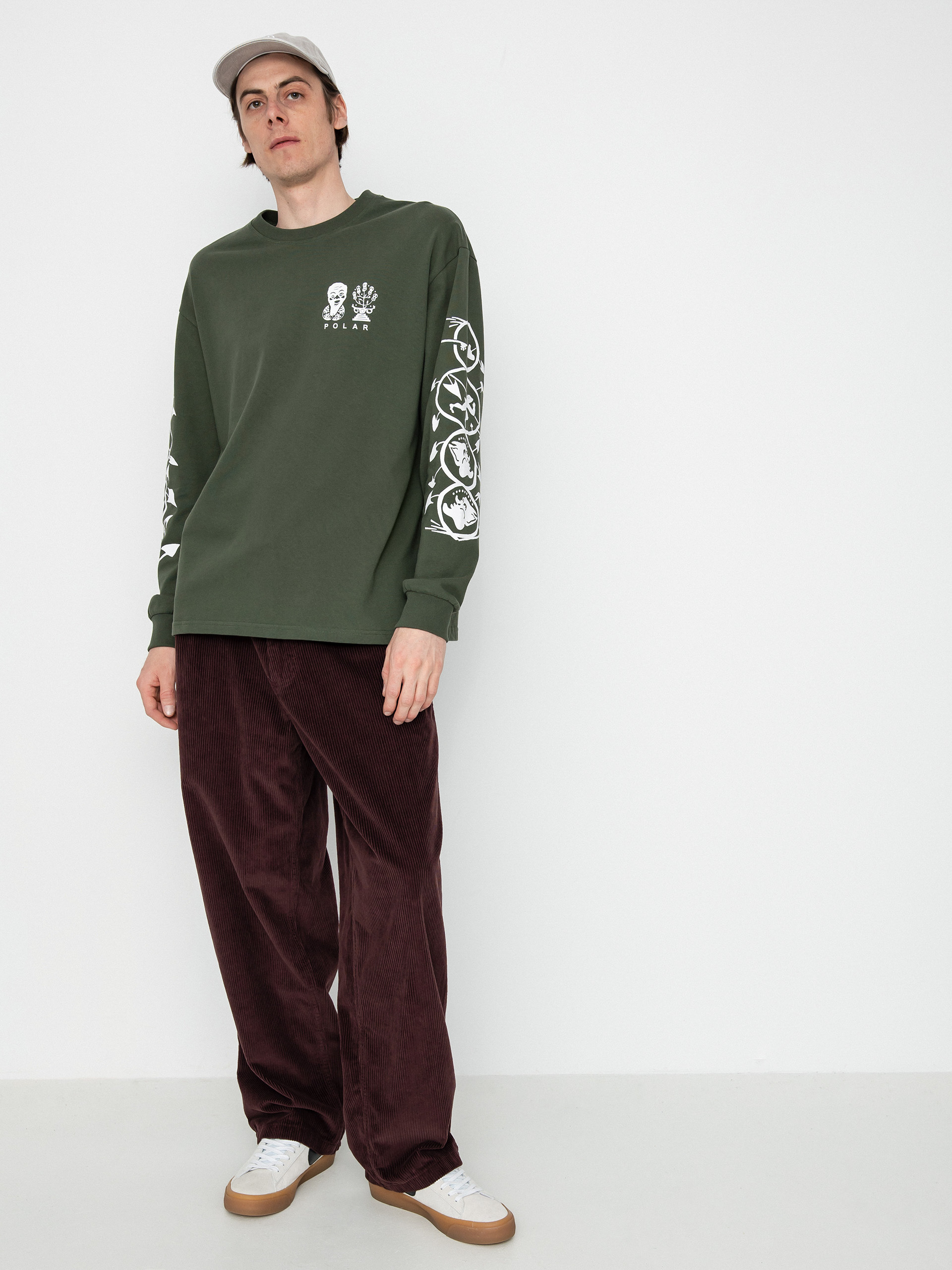 Longsleeve Polar Skate Spiral (dark olive)