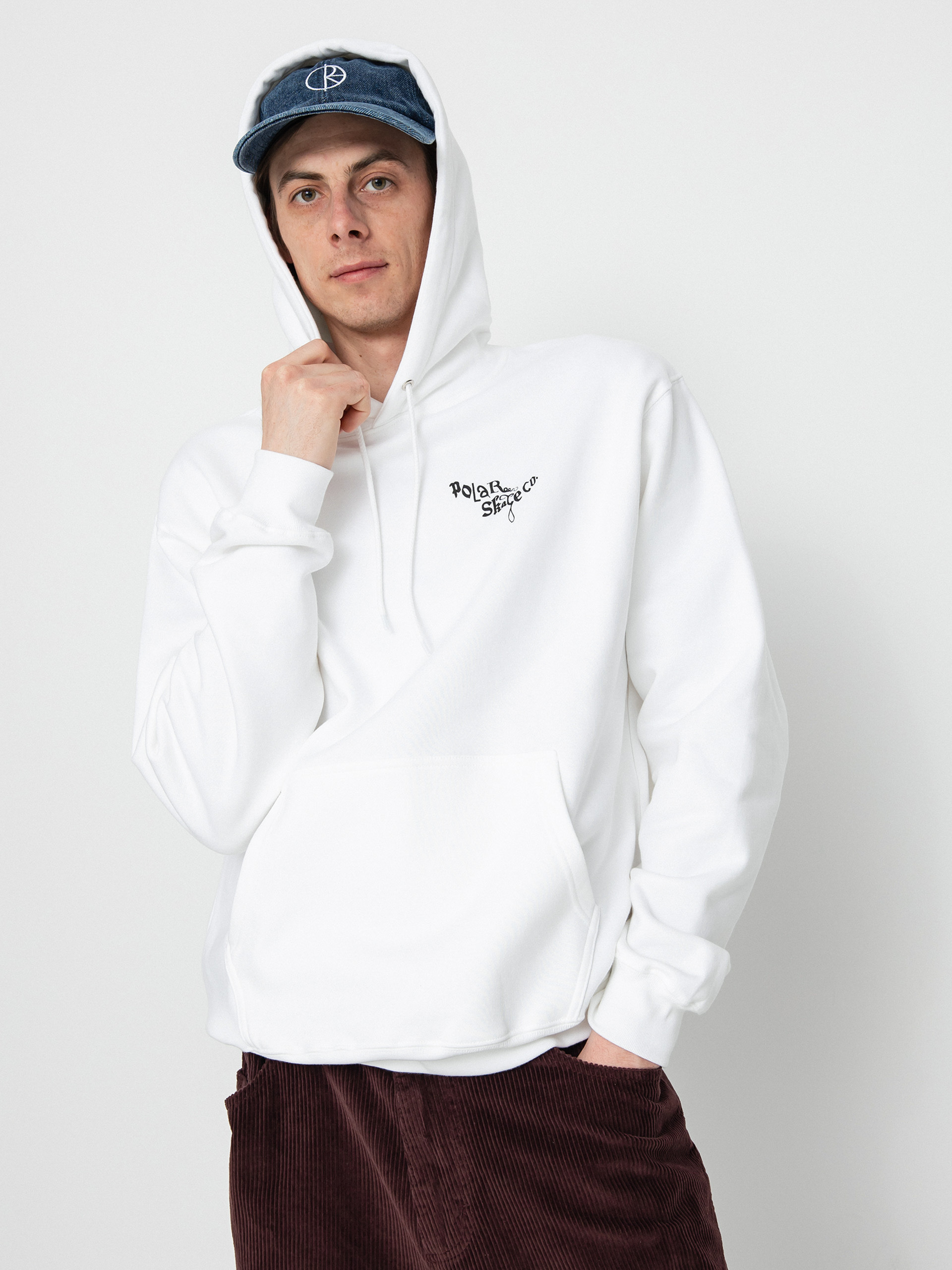 Bluza z kapturem Polar Skate Gorilla King HD (white)