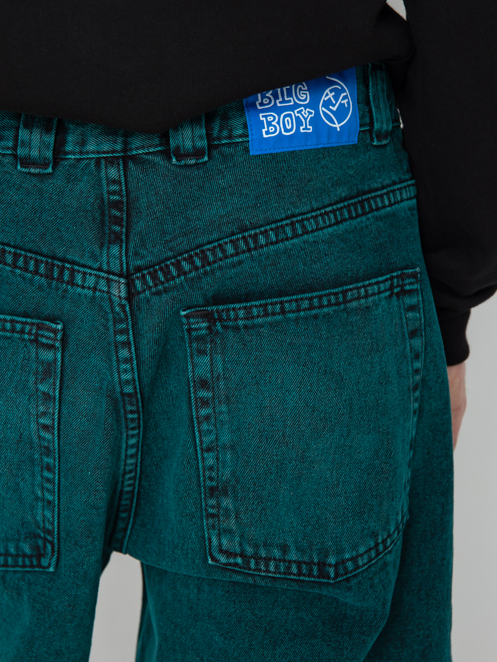 polar skateデニム Mサイズ TEAL BLACK 緑 グリーン polar skateデニム