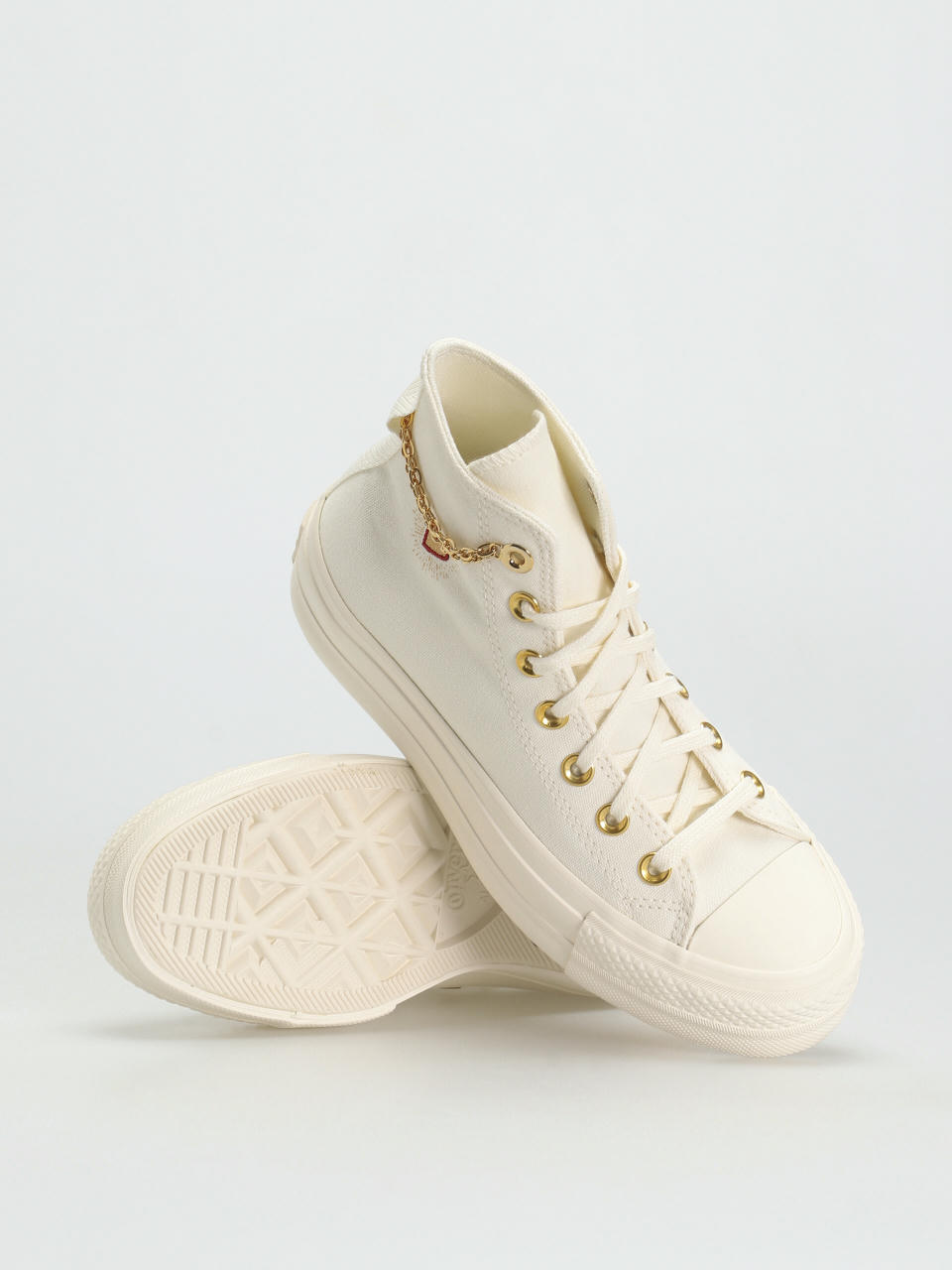 CONVERSE Chuck Taylor All Star Lift Platform Hi Top Egret Thriftshop Yellow  - BangBangshop.lv