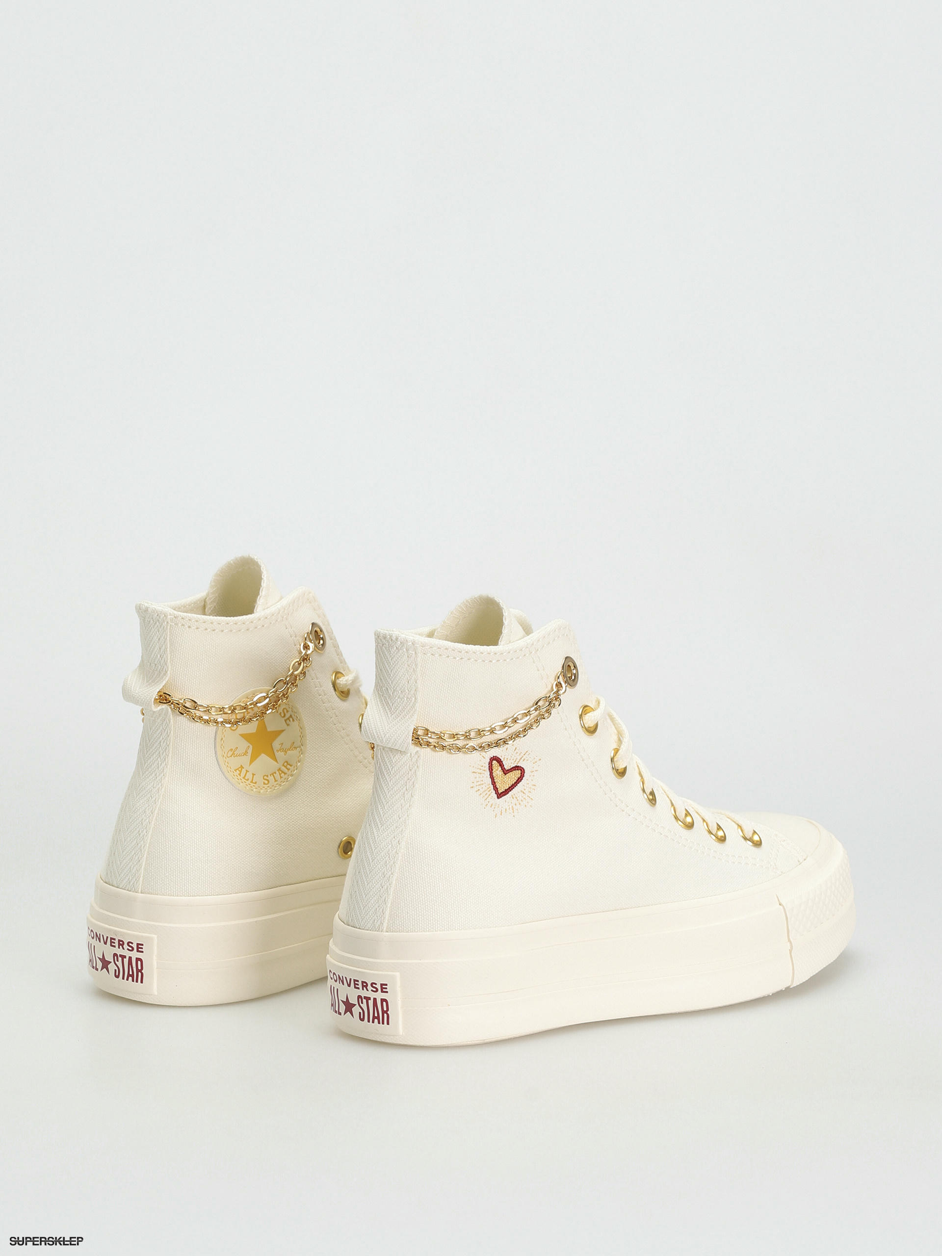 CONVERSE Chuck Taylor All Star Lift Platform Hi Top Egret Thriftshop Yellow  - BangBangshop.lv