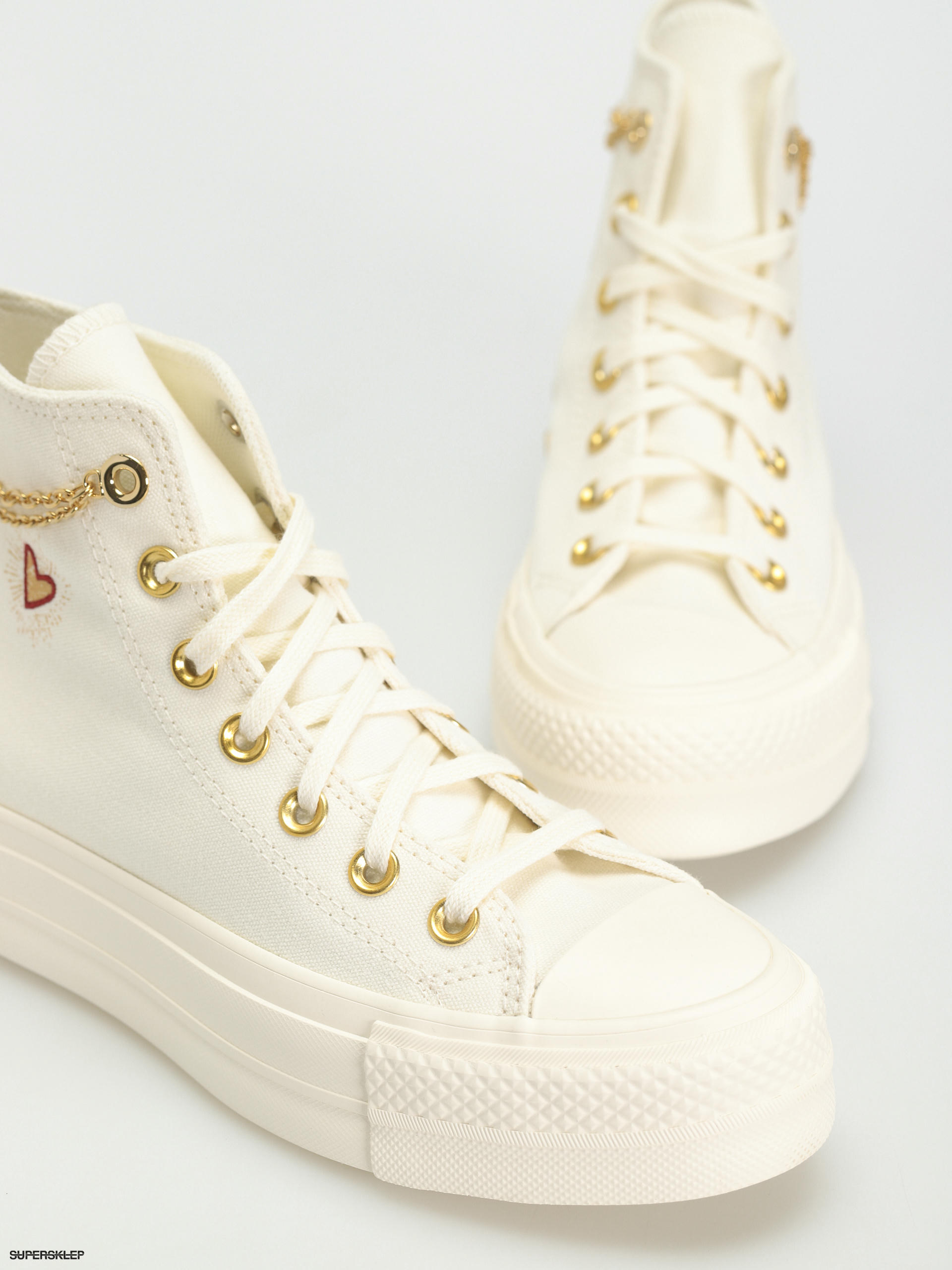 CONVERSE Chuck Taylor All Star Lift Platform Hi Top Egret Thriftshop Yellow  - BangBangshop.lv