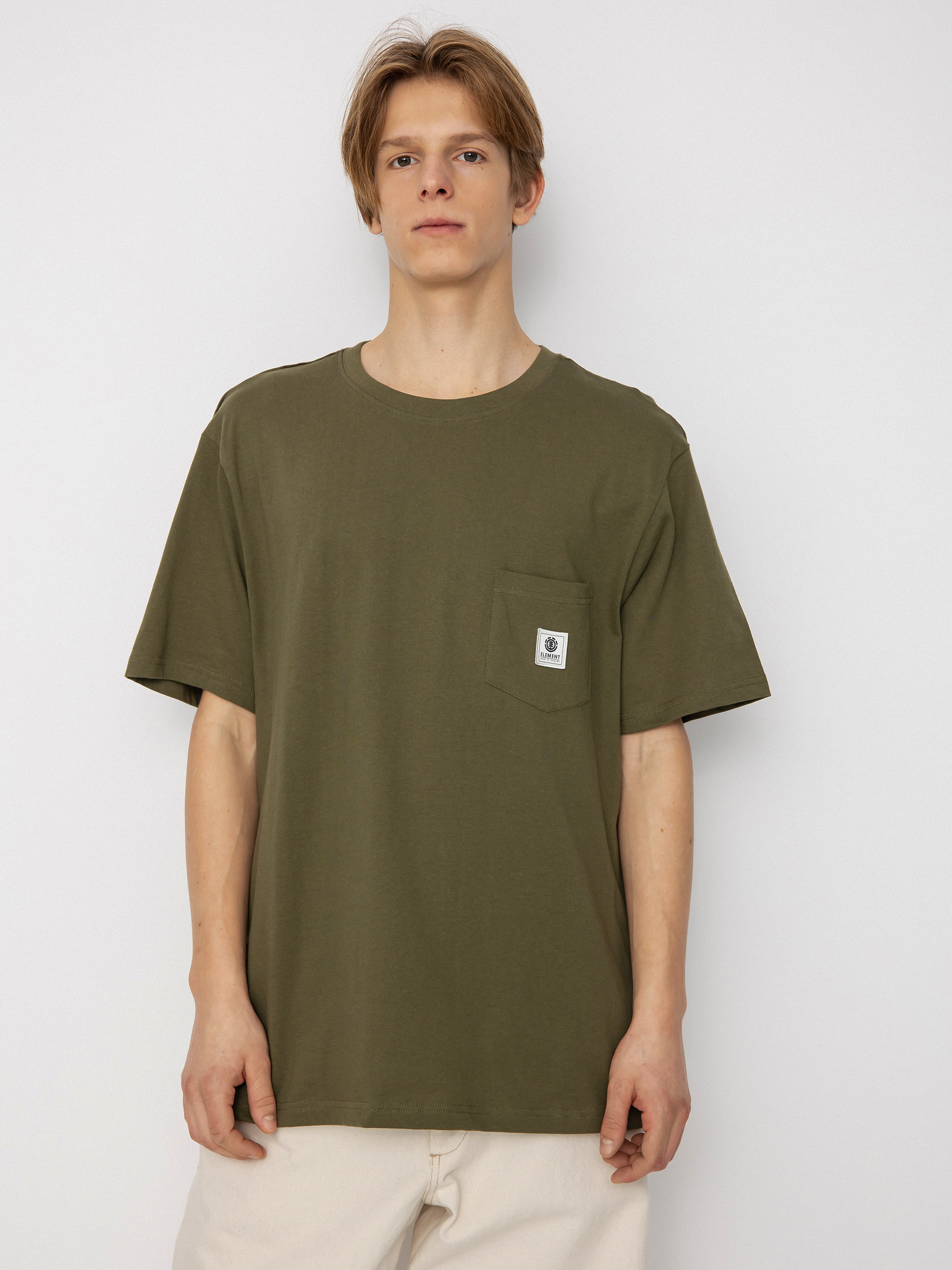 T-shirt Element Basic Pocket Label (army)
