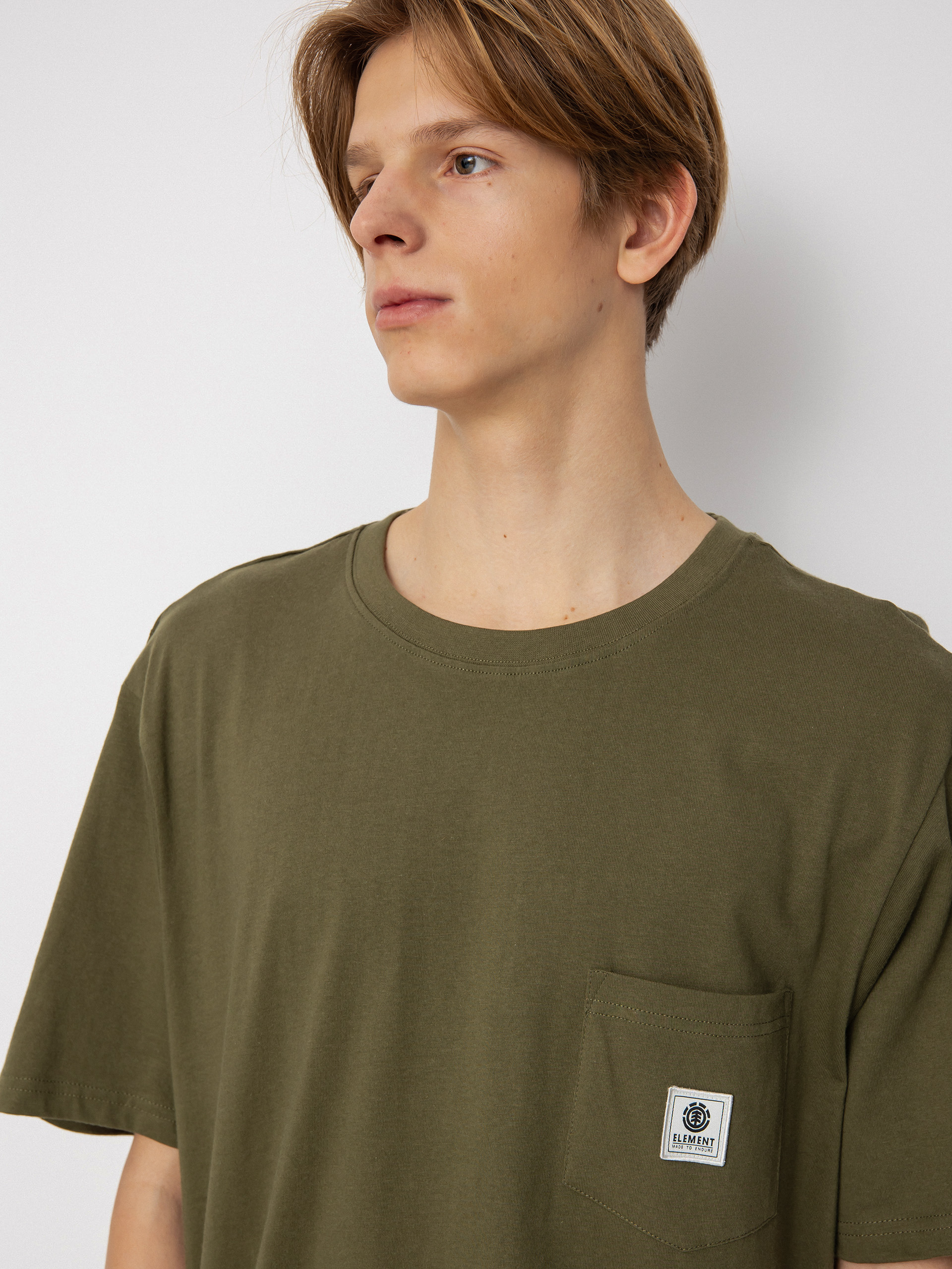 T-shirt Element Basic Pocket Label (army)