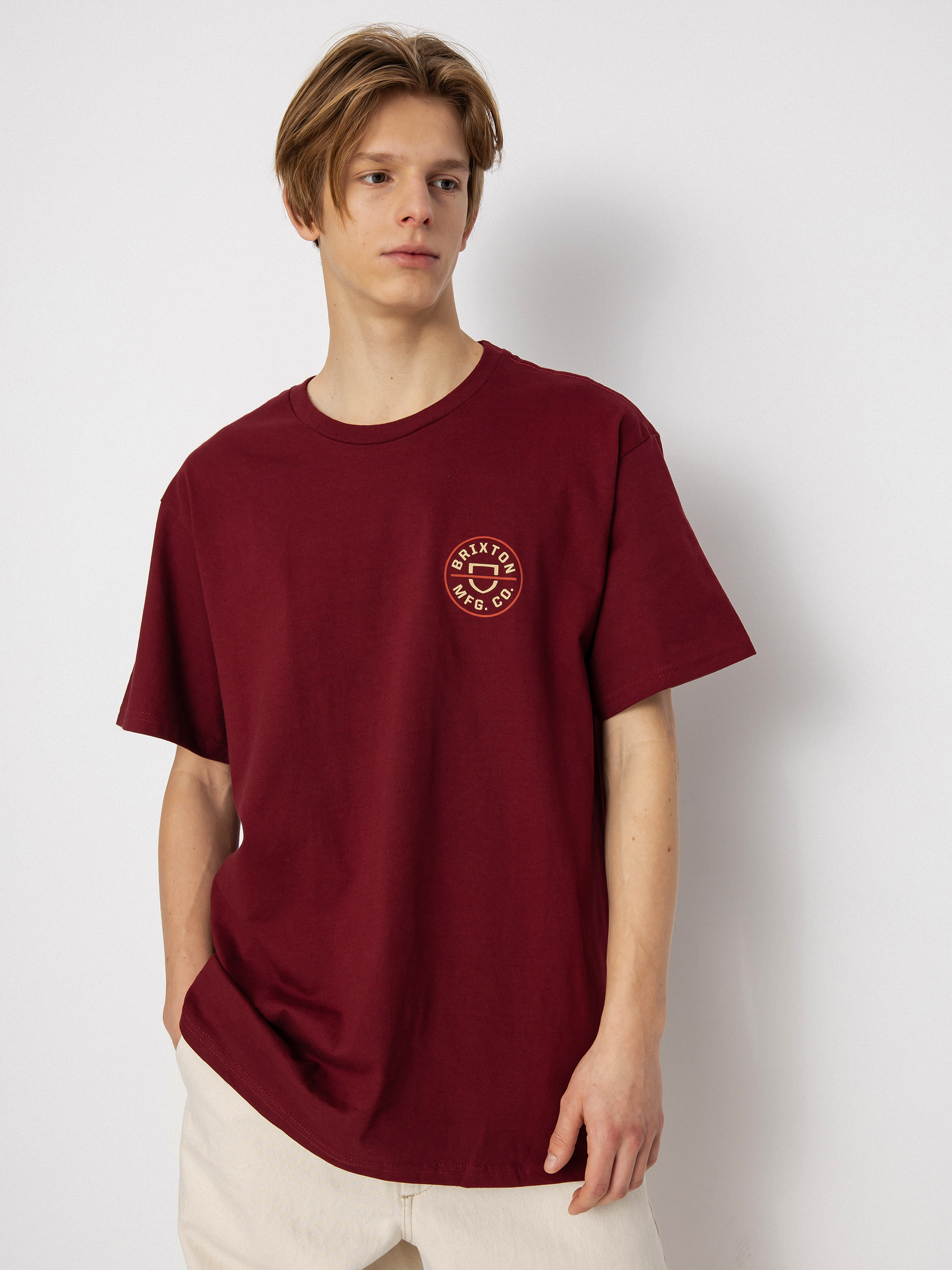 T-shirt Brixton Crest II (island berry/straw/burnt red)