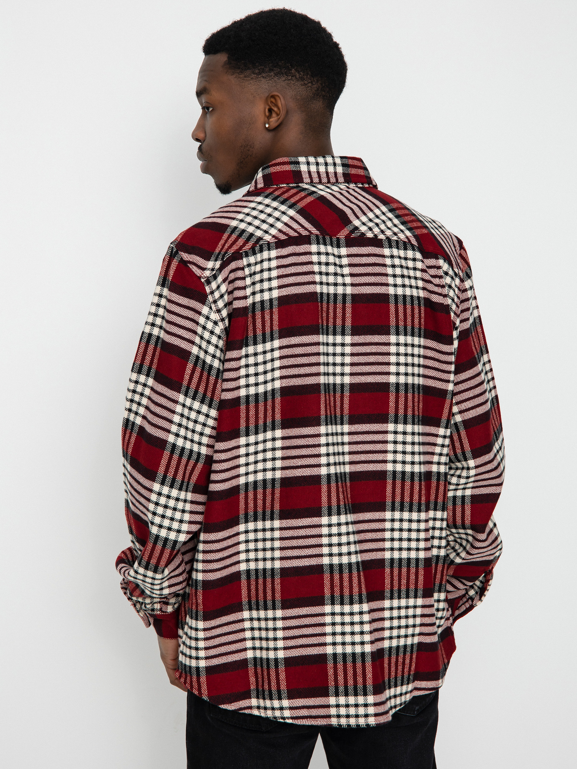 Koszula Brixton Bowery Flannel Ls (isalnd berry/whitecap/black)