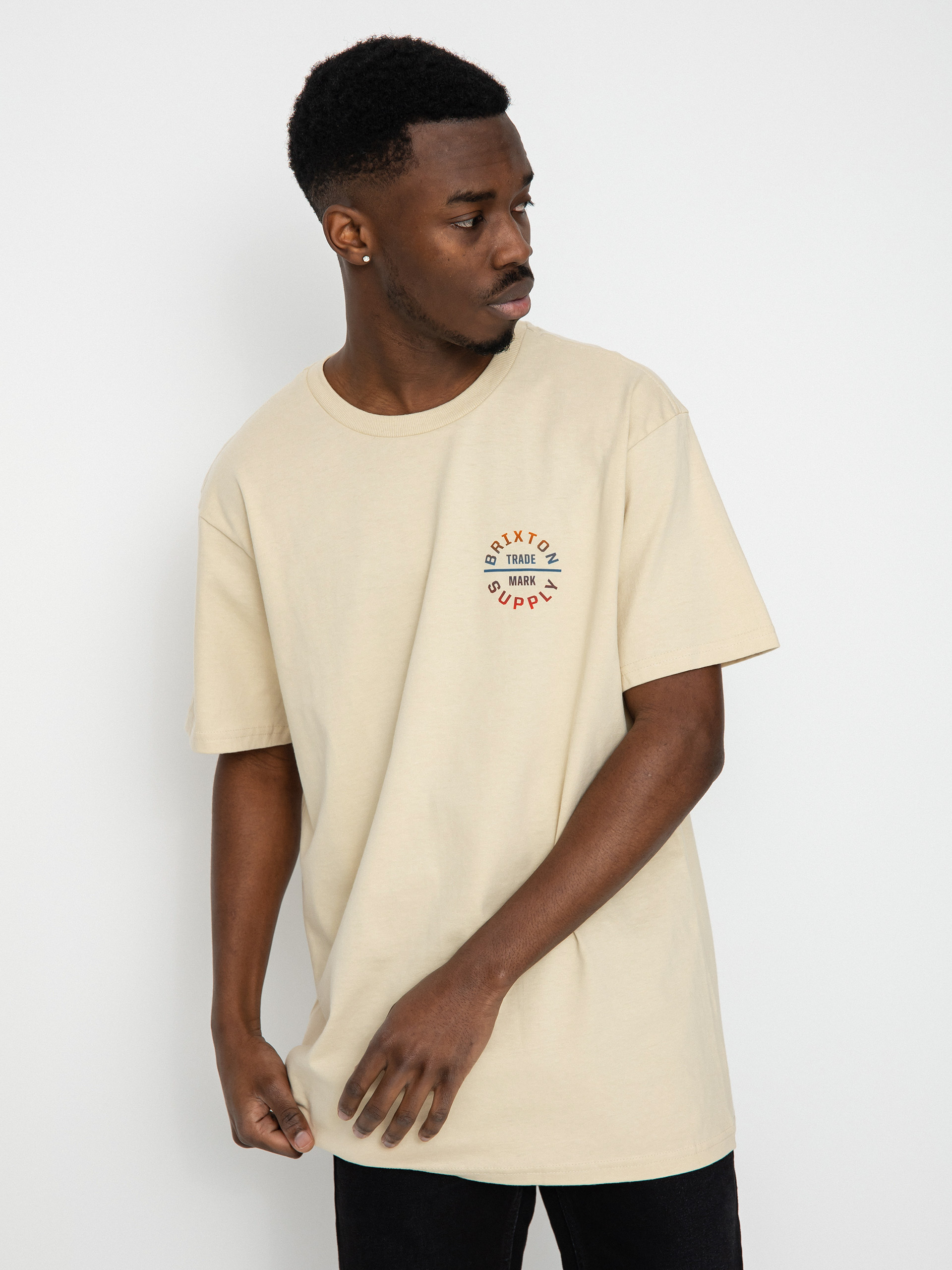 T-shirt Brixton Oath V (cream/aloha gradient)
