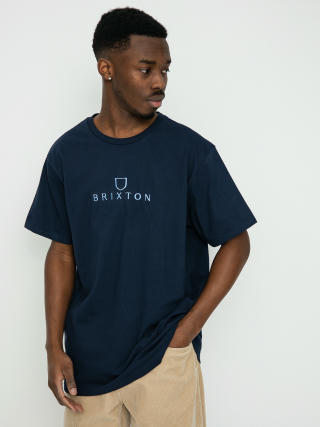T-shirt Brixton Alpha Thread (washed navy/pacific blue)