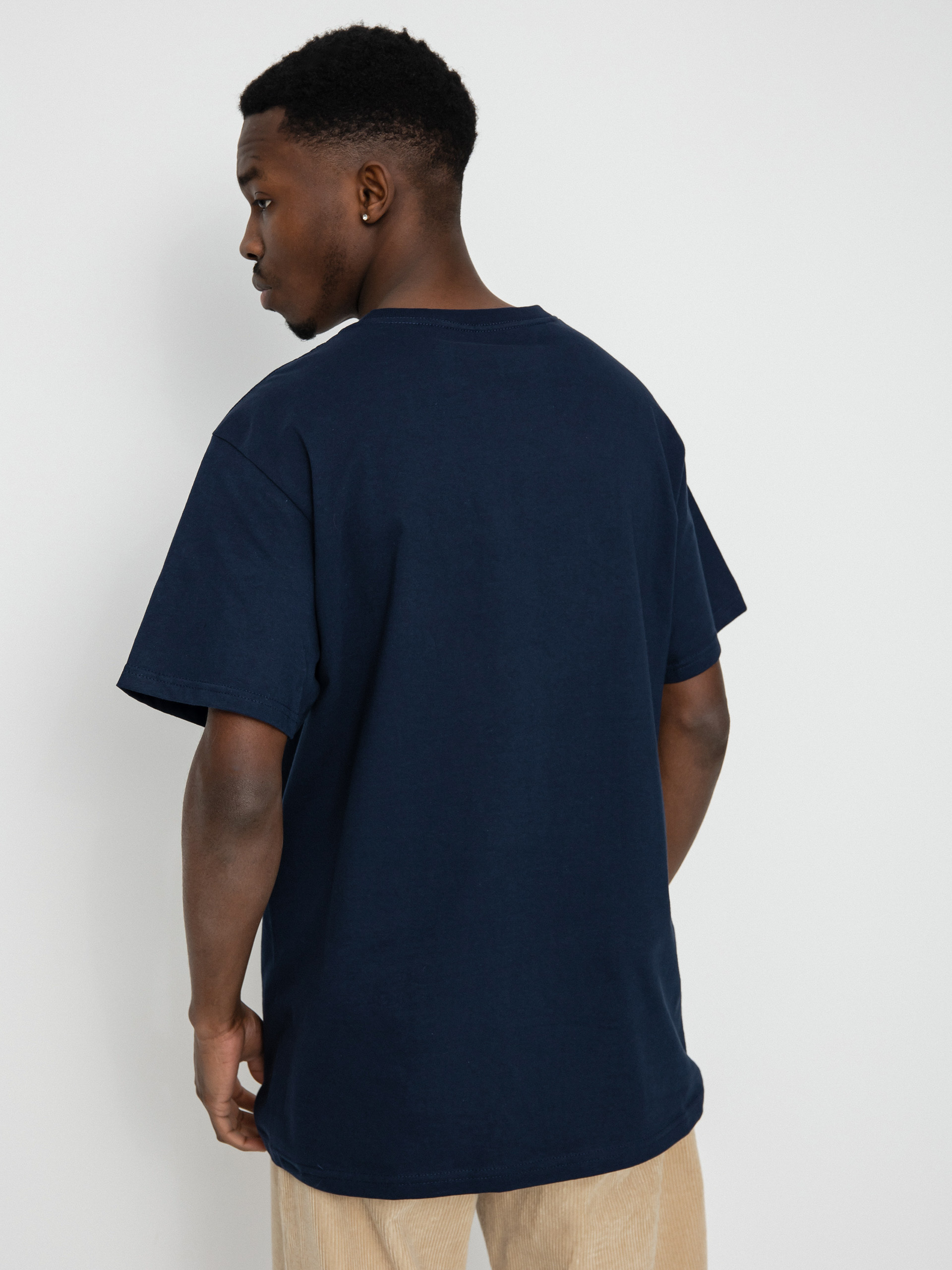 T-shirt Brixton Alpha Thread (washed navy/pacific blue)