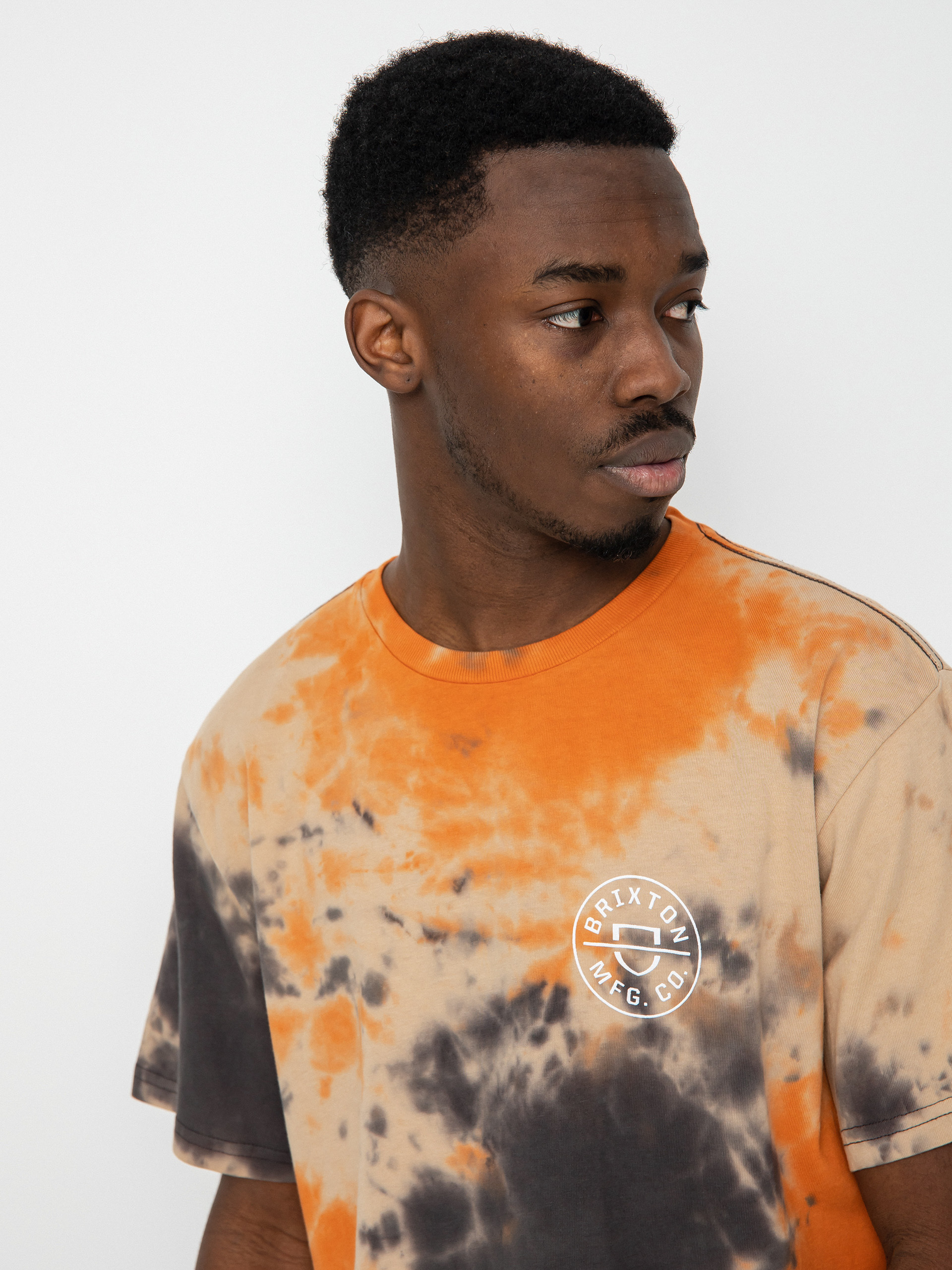 T-shirt Brixton Crest II (sand/paradise orange/washed bl)