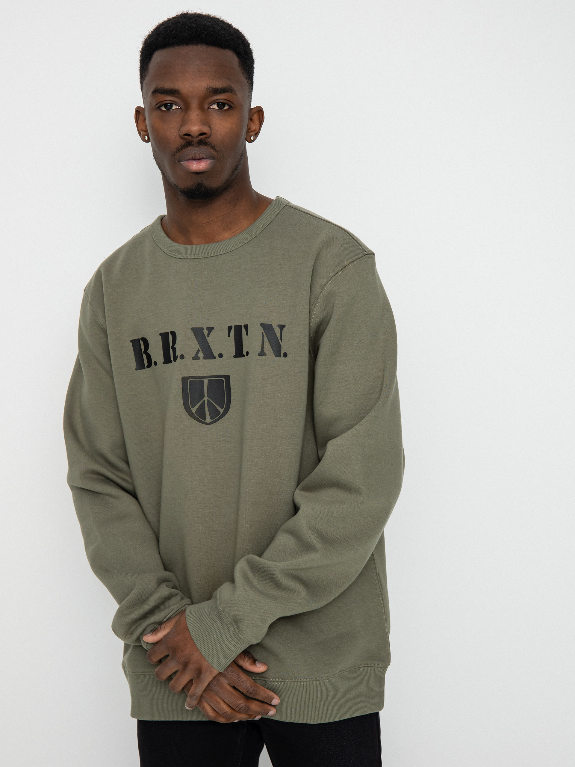 Bluza Brixton Peace Shield (olive surplus)