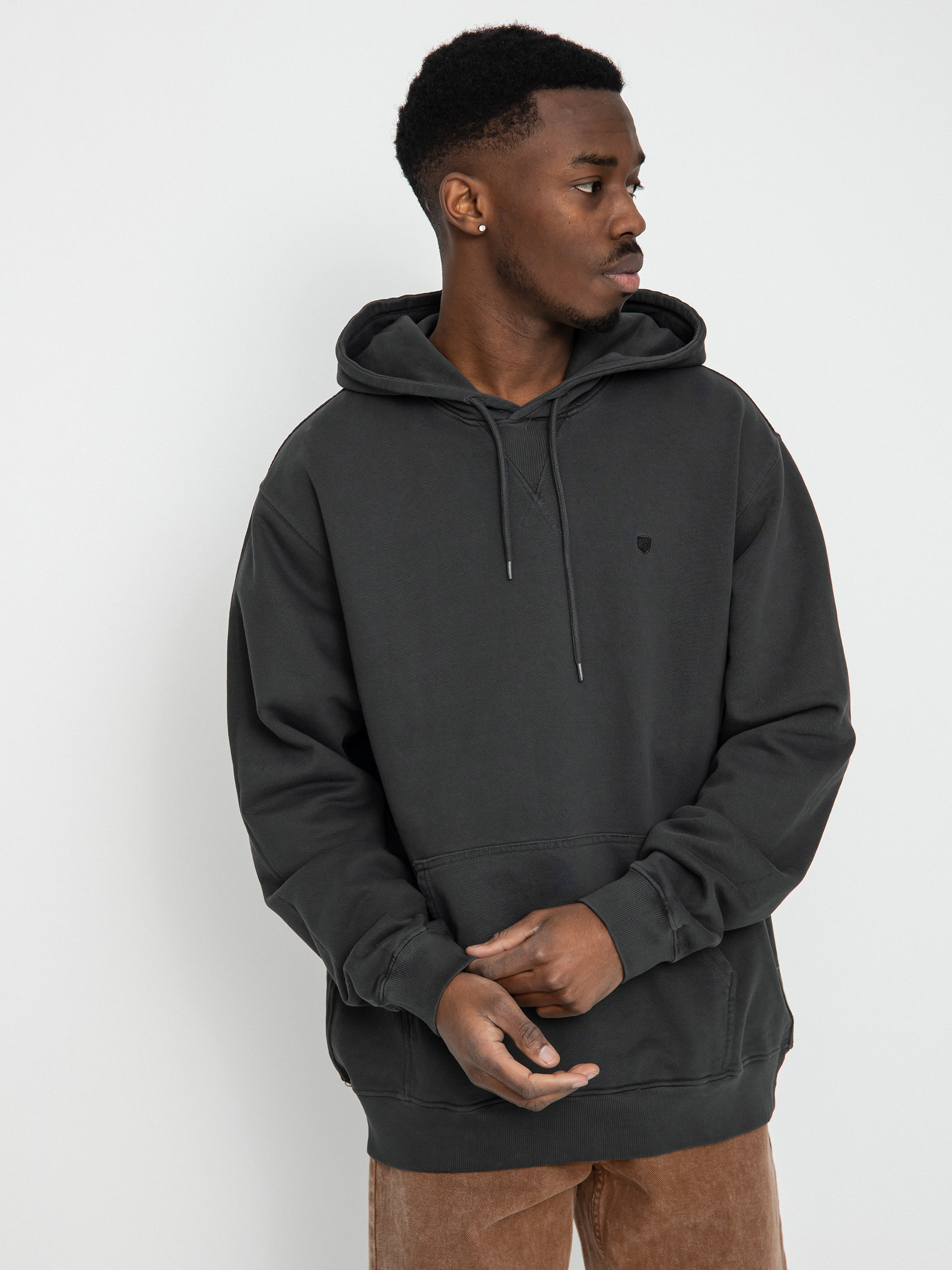 Bluza z kapturem Brixton Vintage Reserve HD (black vintage wash)