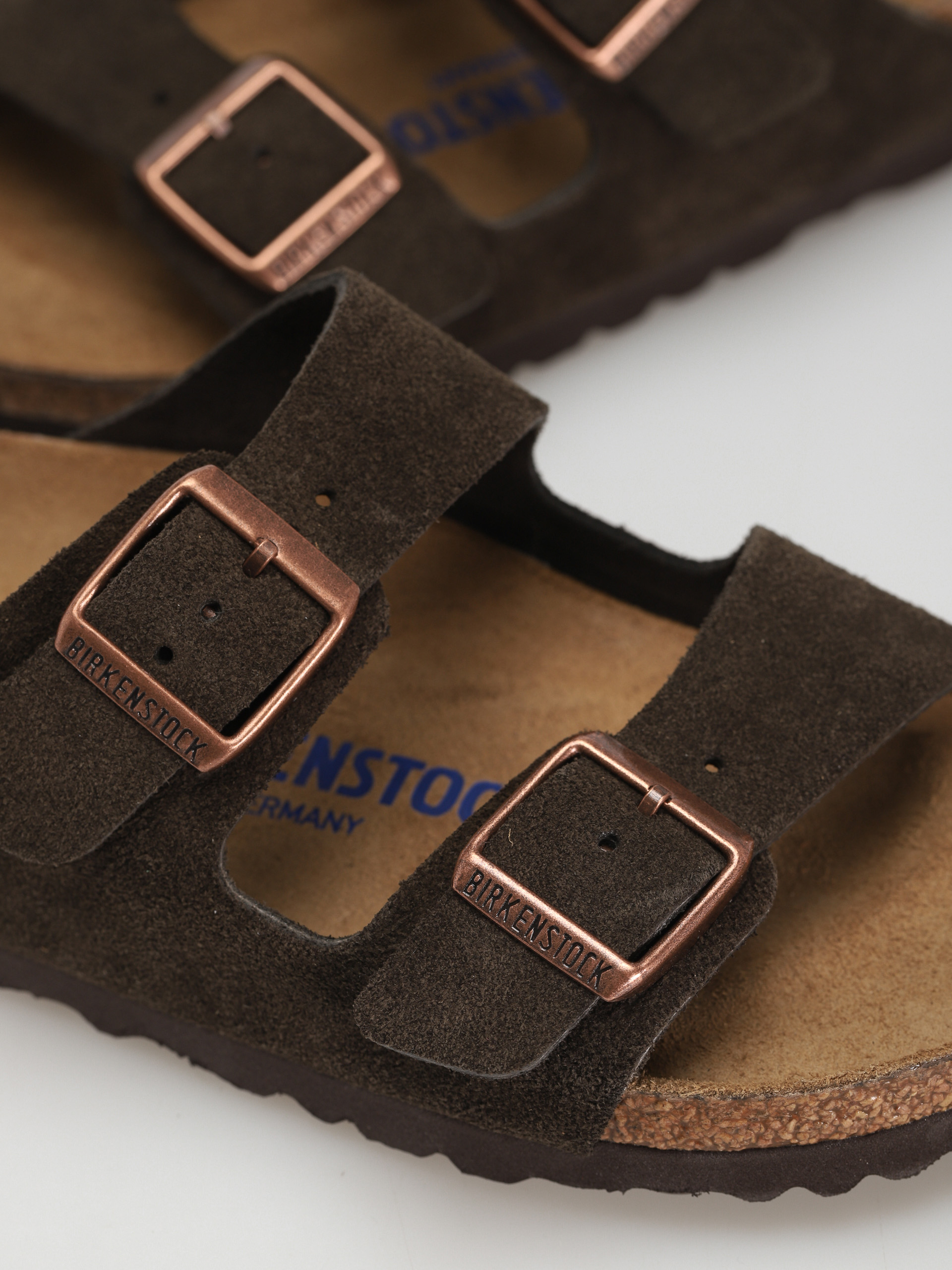 Klapki Birkenstock Arizona Sfb Narrow Wmn (mocca suede leather)