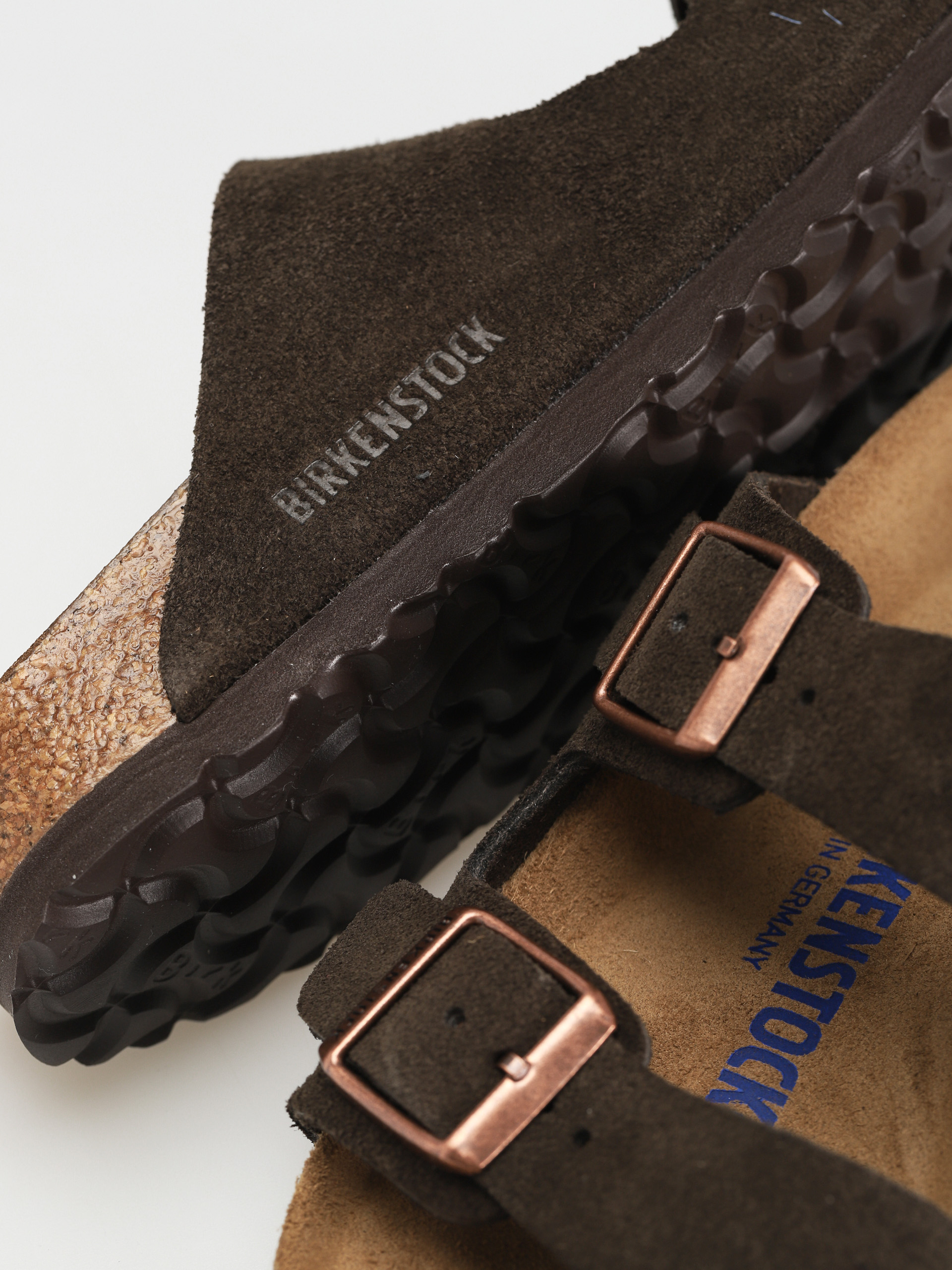 Klapki Birkenstock Arizona Sfb Narrow Wmn (mocca suede leather)