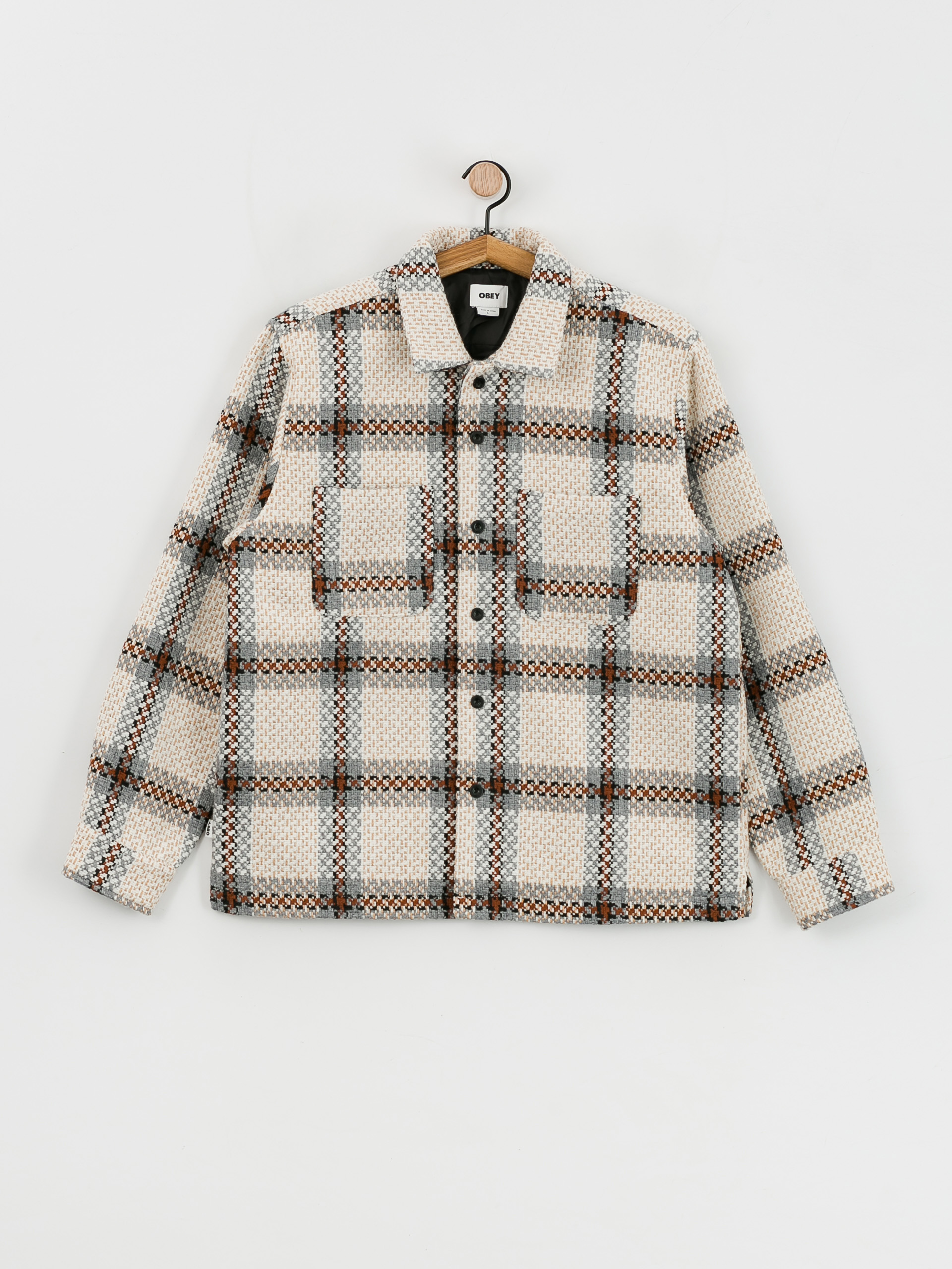 Kurtka OBEY District (irish cream multi)