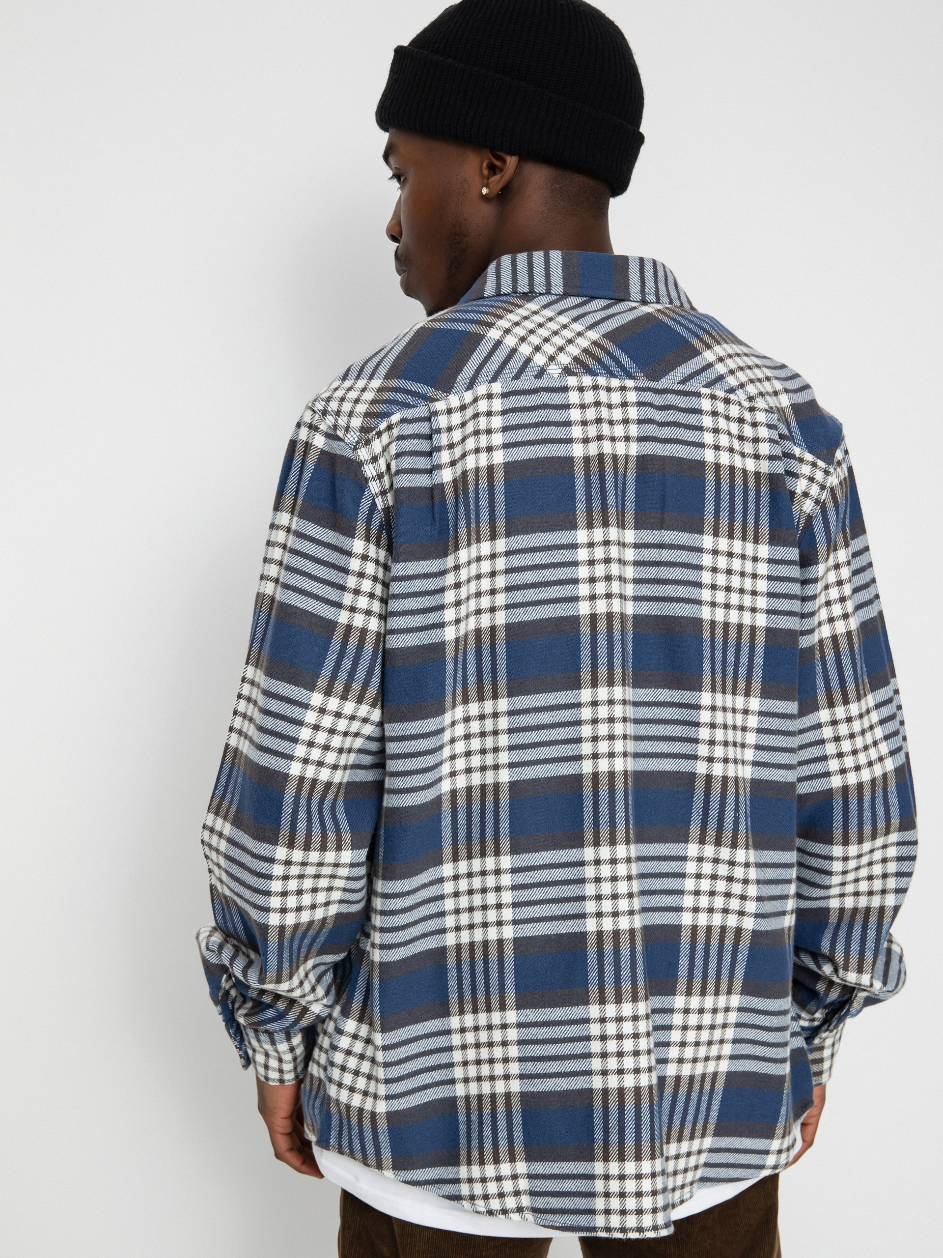 Koszula Brixton Bowery Flannel Ls (pacific blue/whitecap/black)