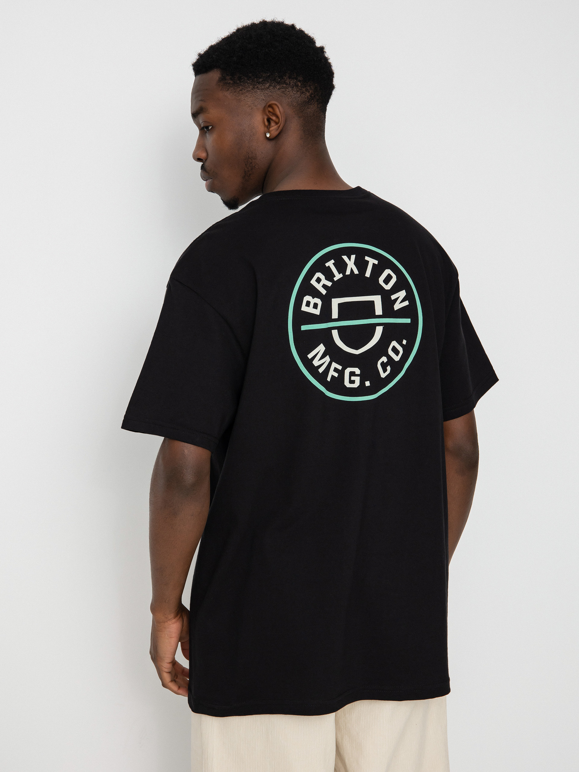 T-shirt Brixton Crest II (black/off white/jade)