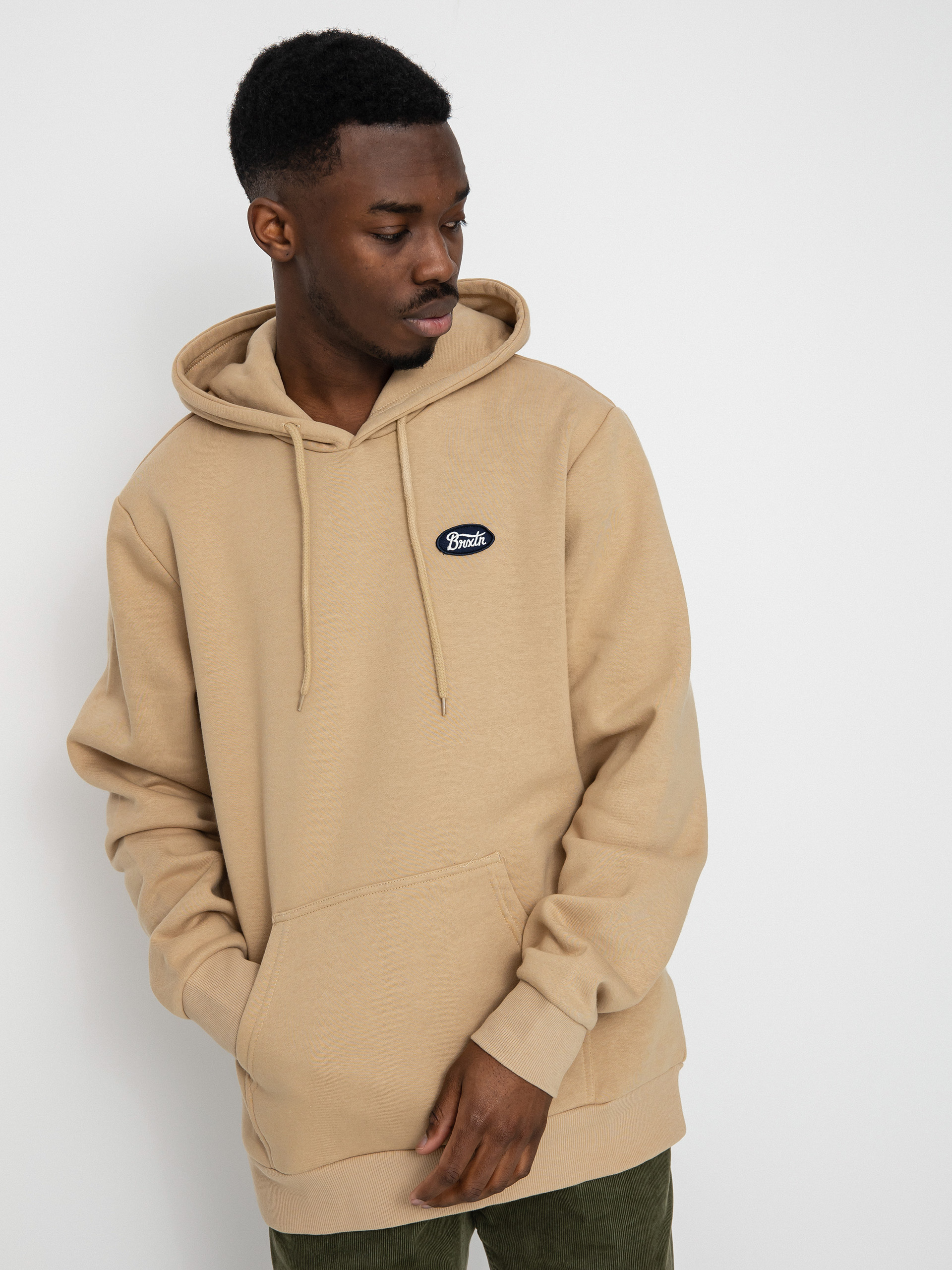 Bluza z kapturem Brixton Parsons Patch HD (sand)