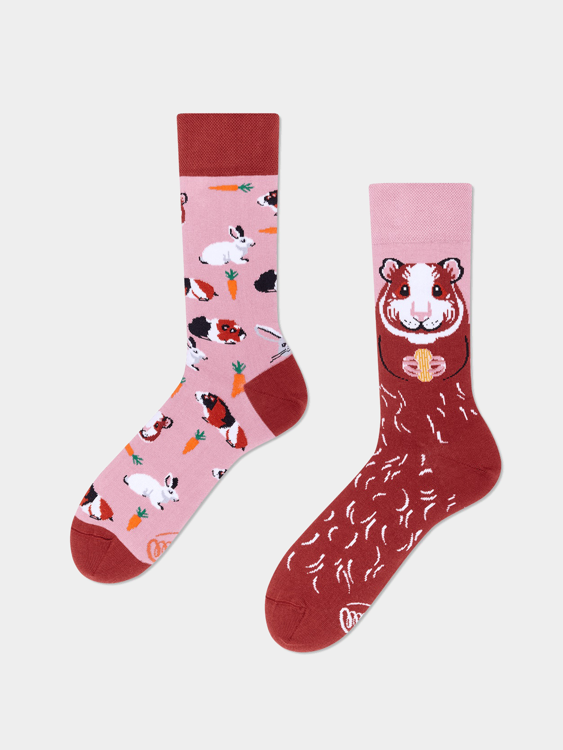 Skarpetki Many Mornings Miss Guinea Pig (pink/burgundy)