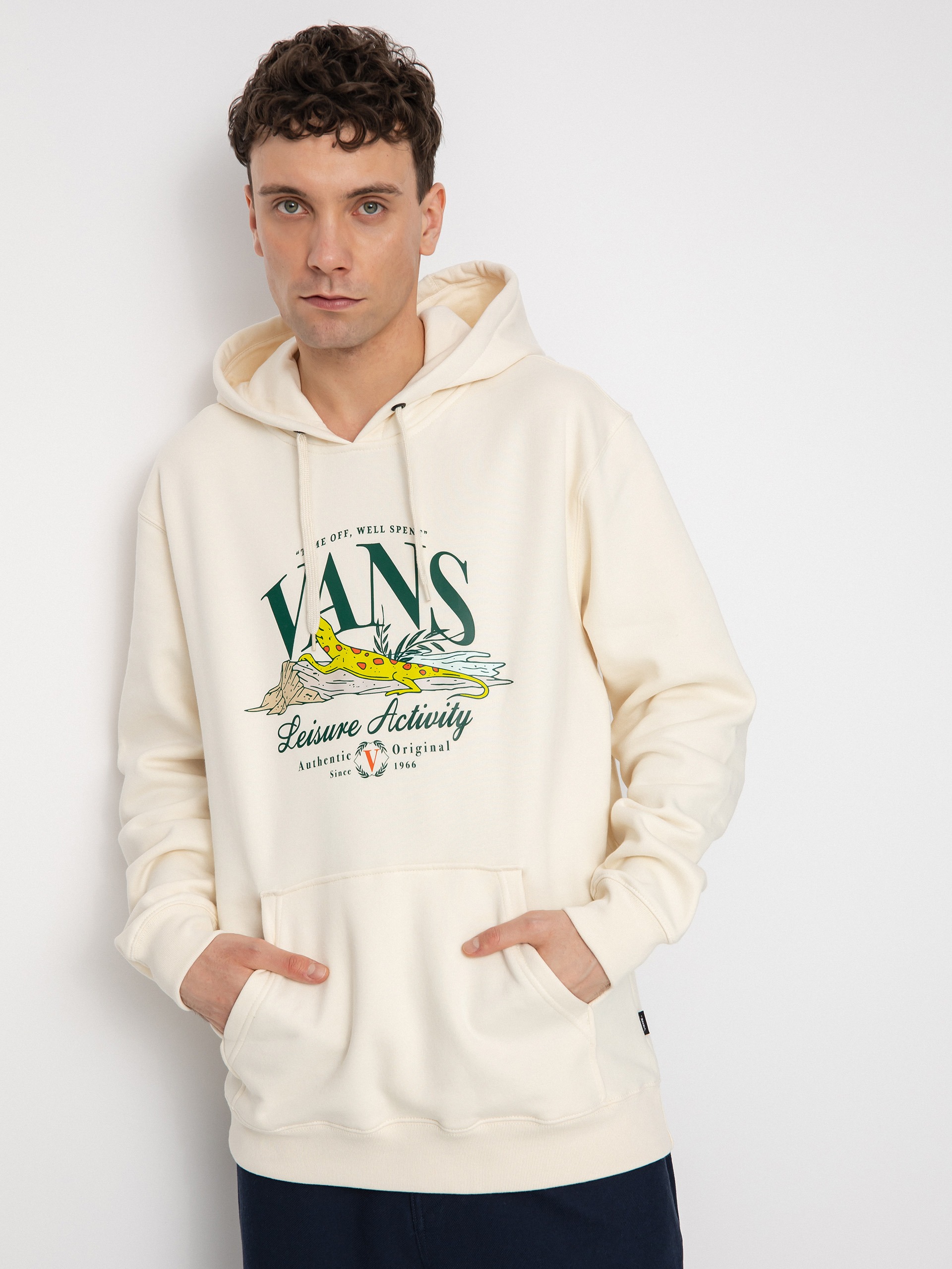 Bluza z kapturem Vans Lizard HD (antique white)
