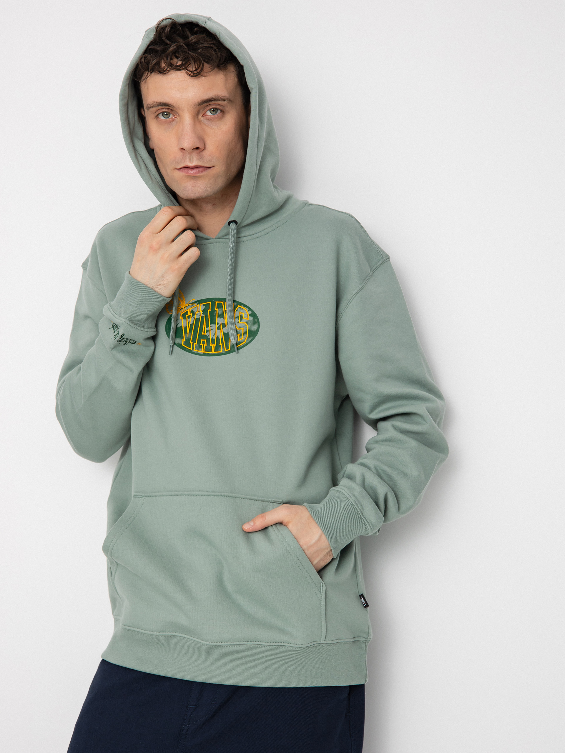 Bluza z kapturem Vans Daisy Photo HD (chinois green)