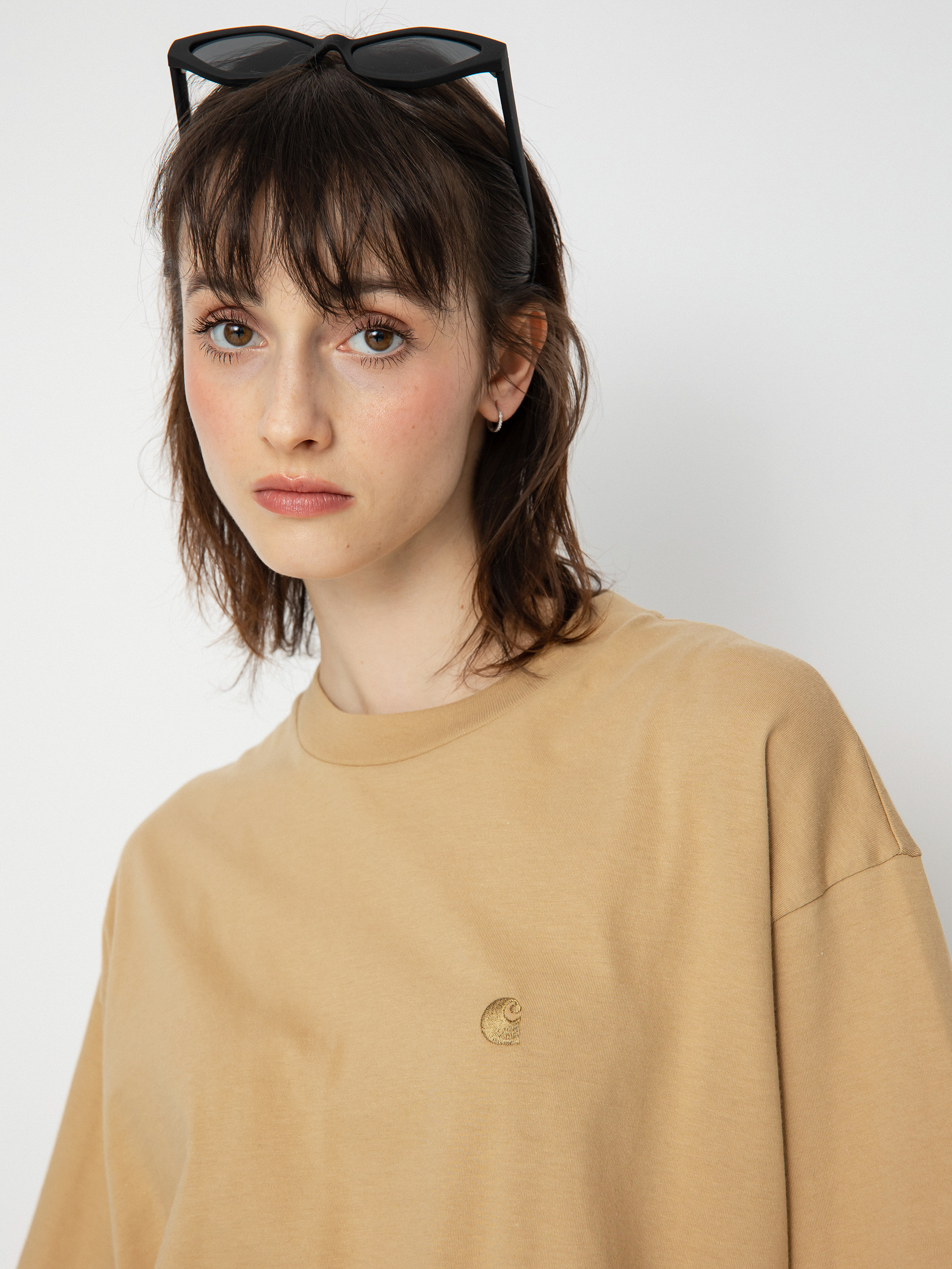 T-shirt Carhartt WIP Chester Wmn (dusty h brown)